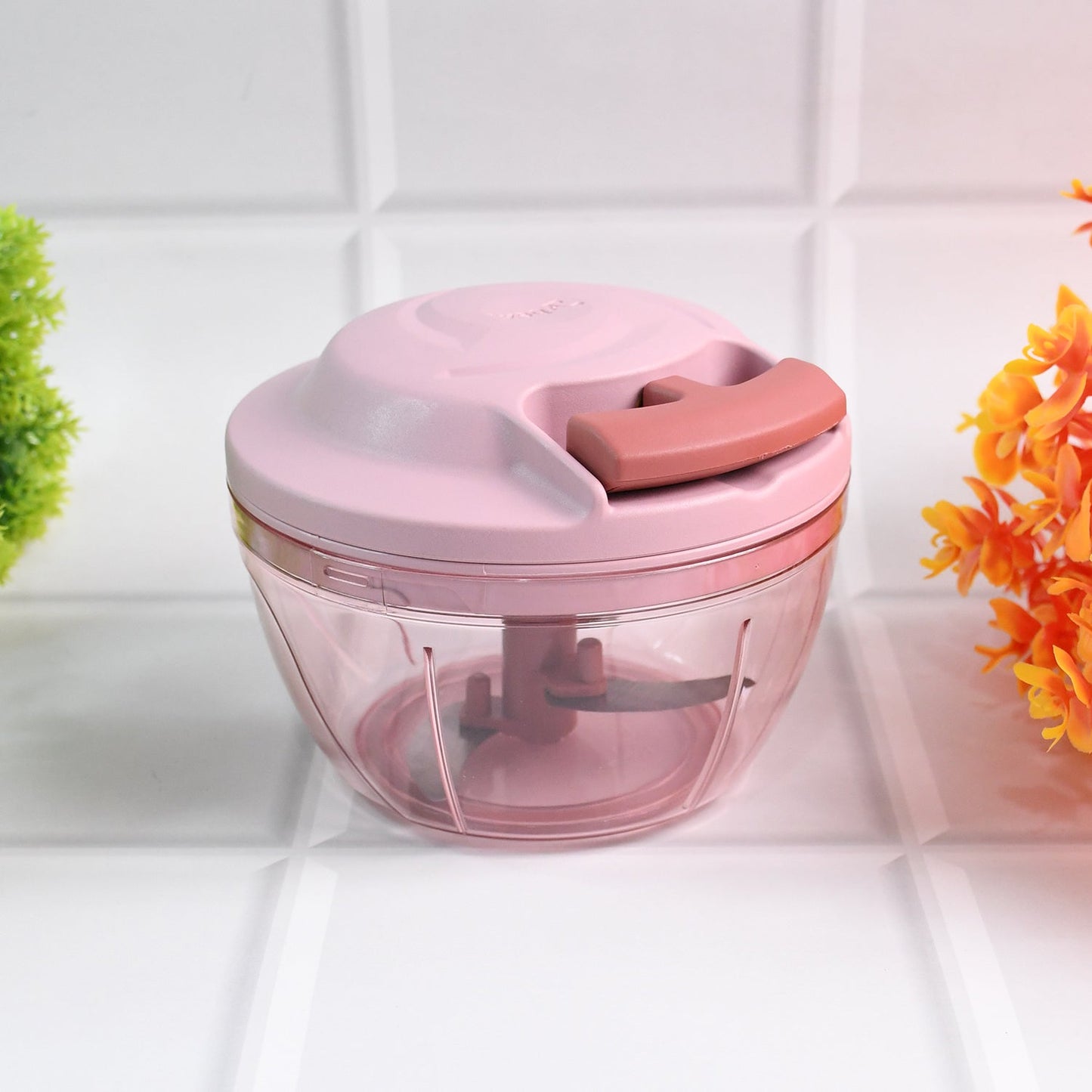 Apex Power-X Triple Stainless Steel Blades and Hand-Pull Vegetable Chopper (500Ml) Your Brand