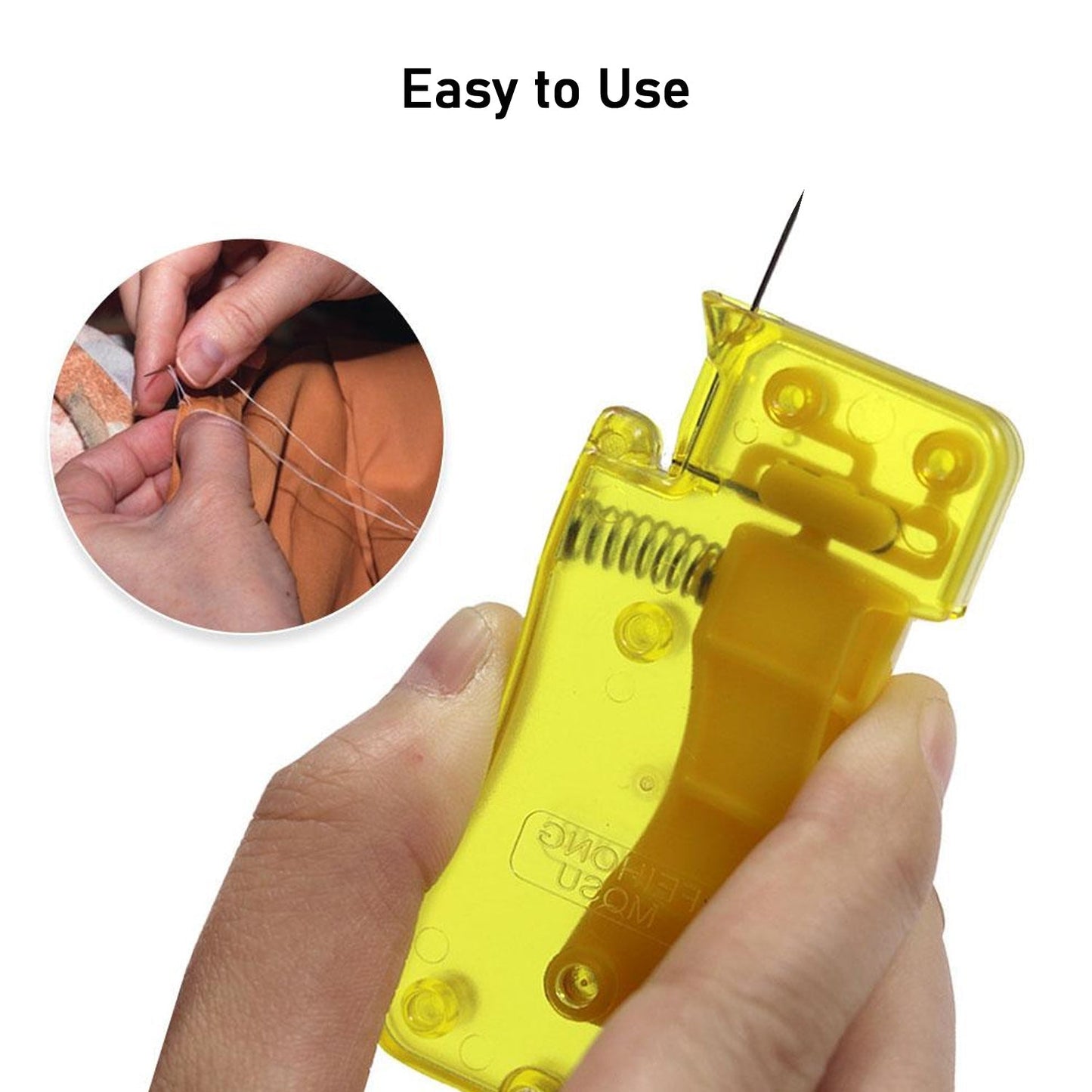Needle Threader, Stylish Appearance Comfortable Grip Lightweight Portable Automatic Needle Threader for Sewing for Home (1 Pc) Your Brand