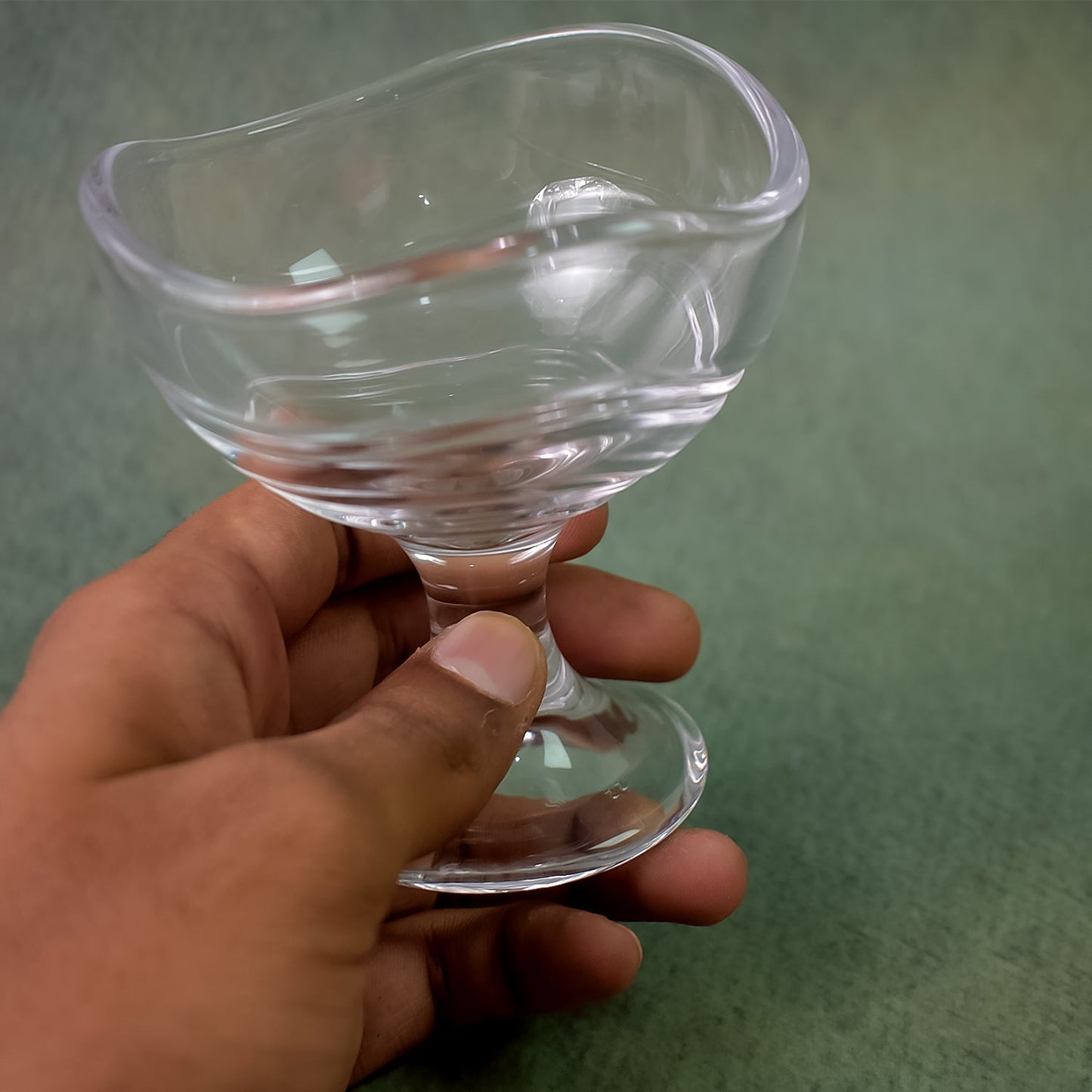 Glass Footed Dessert Bowl, Ice Cream Cup (2 Pcs Set) Your Brand