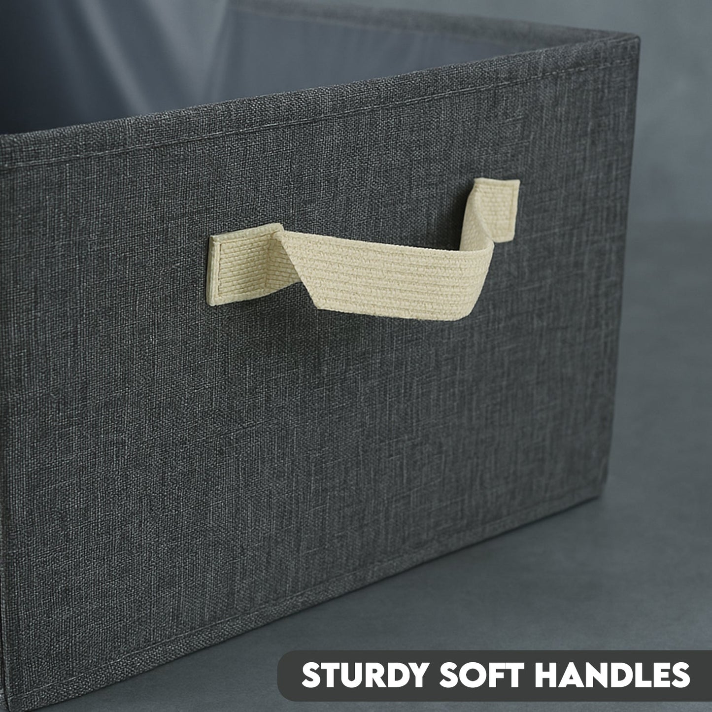 FOLDABLE CLOTH STORAGE BOX WITH HANDLES (47×28 CM) Your Brand