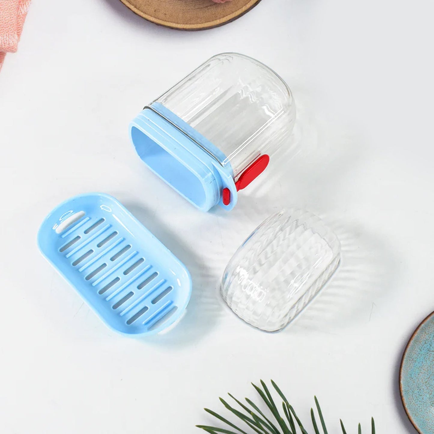 Multifunctional Soap Box with Drain Tray and Lock Clip, Sabudani (1 Pc) Your Brand