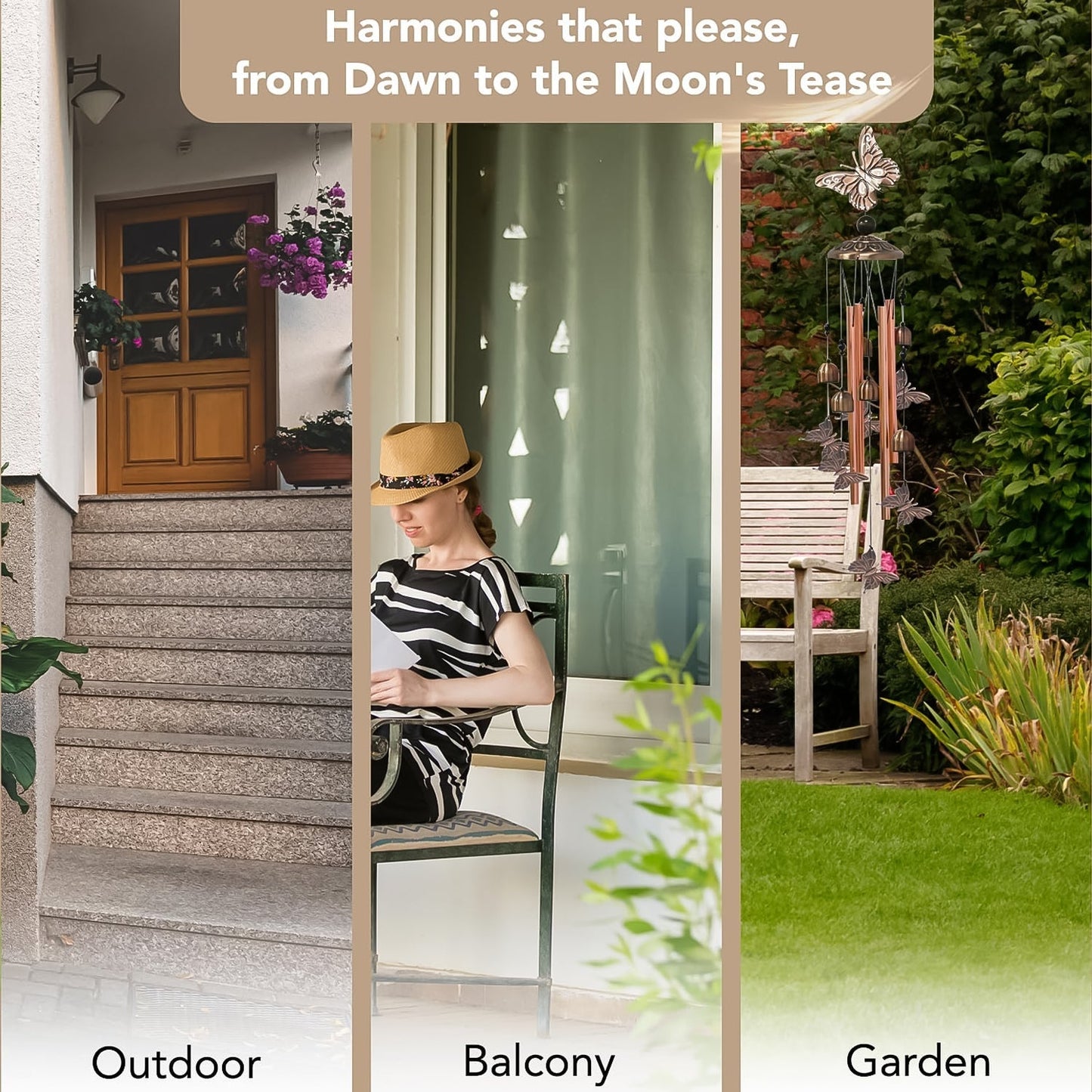 Butterfly Wind Chimes, Wind Chimes Jhumer / Jummer (1 Set) Your Brand