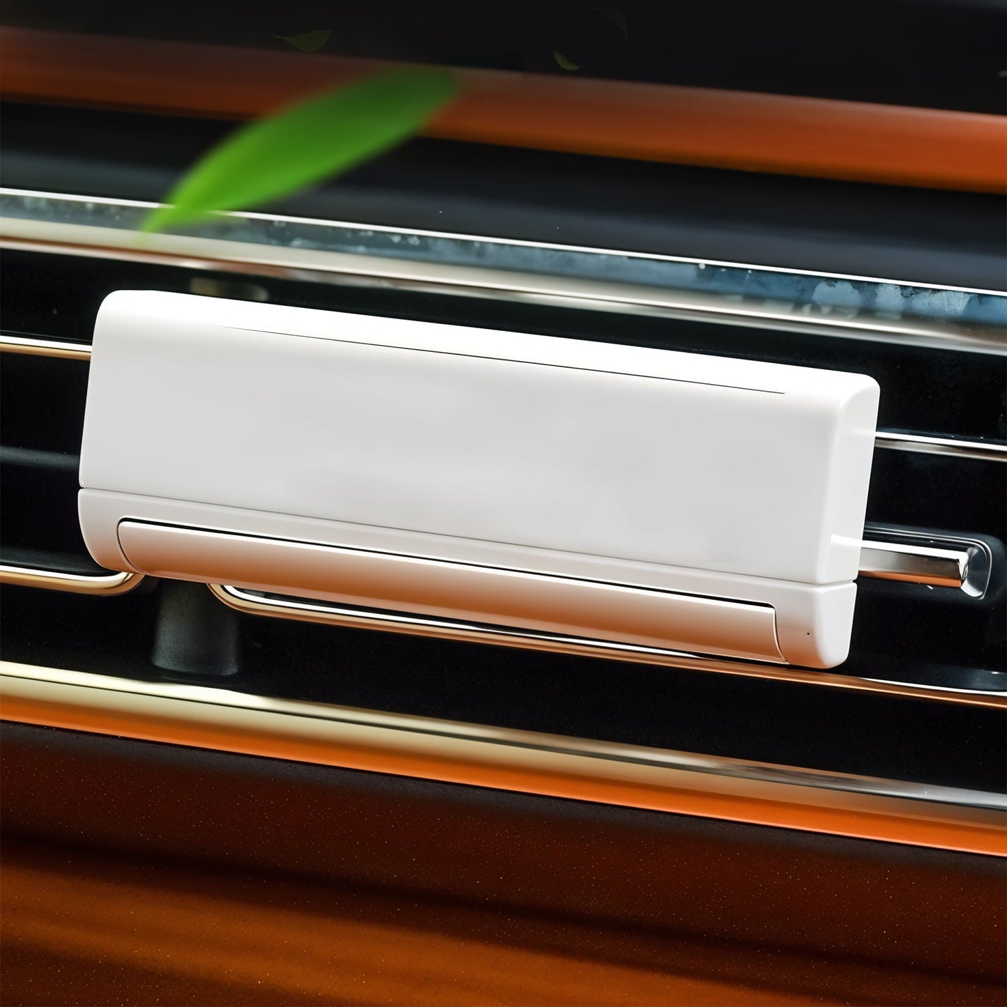 AC Design Solar-Powered Car Air Freshener: Built-in Perfume Diffuser for Dashboard and AC Vent Your Brand