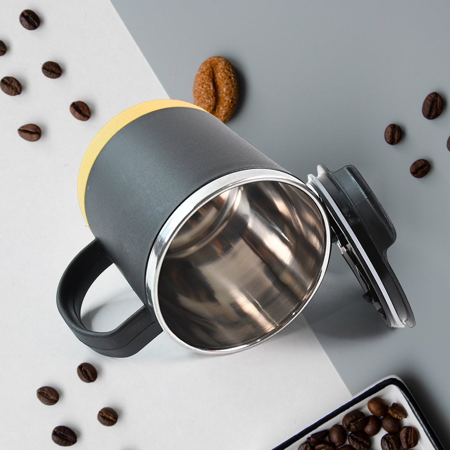 Insulated Coffee Mug with Spill-Proof Lid (Approx 450ML & 1 Pc) Your Brand