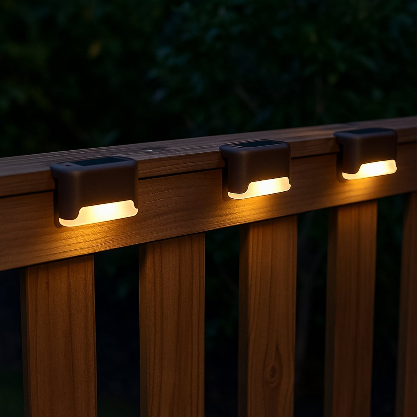 4-Piece Solar Waterproof Garden, Stair & Railing Lights Your Brand