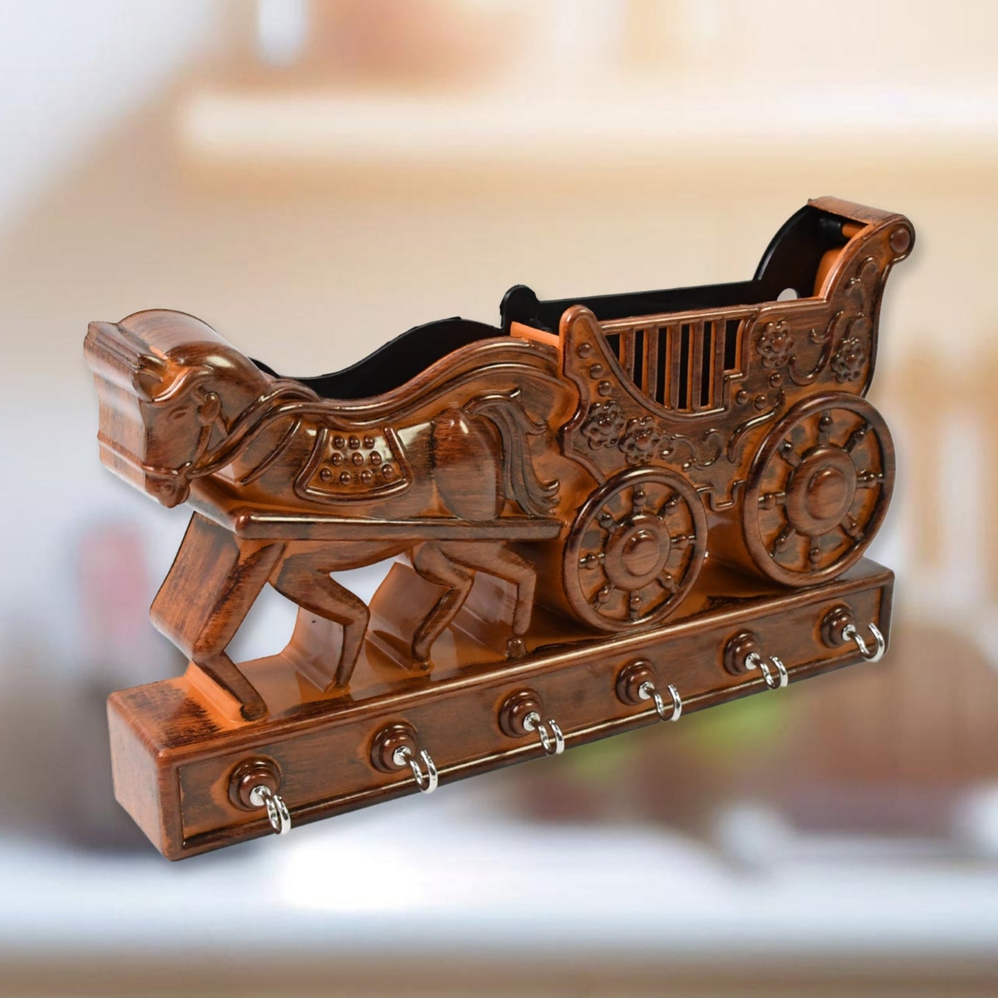 Plastic Rath Design Plastic 6 Hook Key Holder (1 Pc) Your Brand