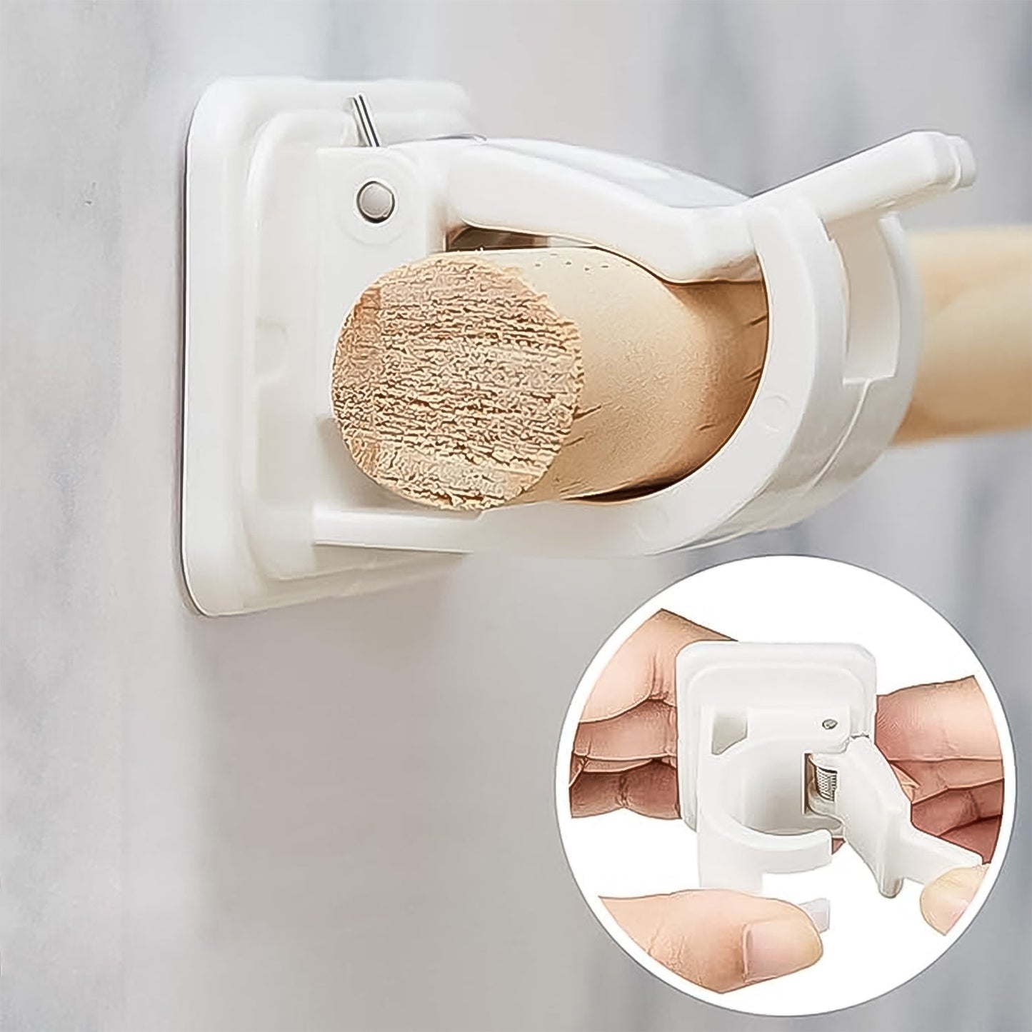 Curtain Rod Holder, Self Adhesive Hooks (2 Pcs Set) Your Brand