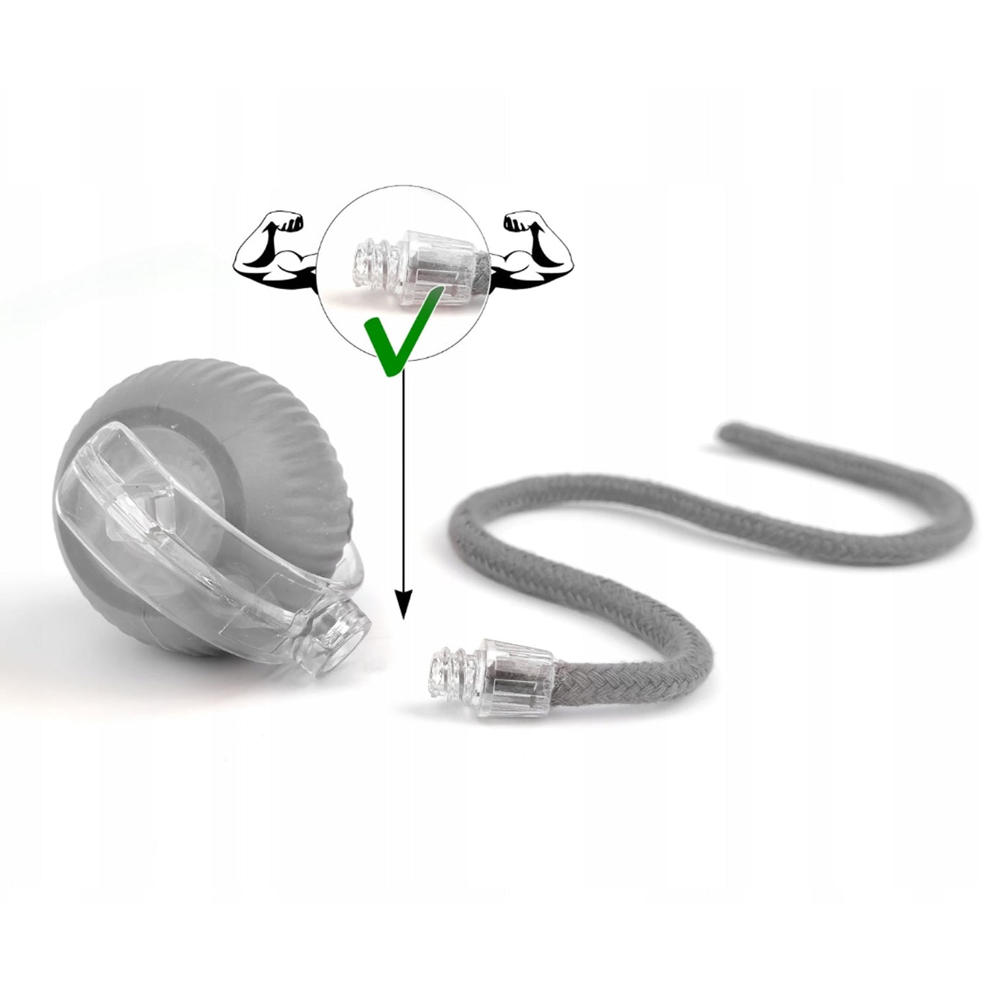 Rechargeable Interactive Cat Toy Ball with Detachable Braided Tail and LED Light (1 Pc) Your Brand