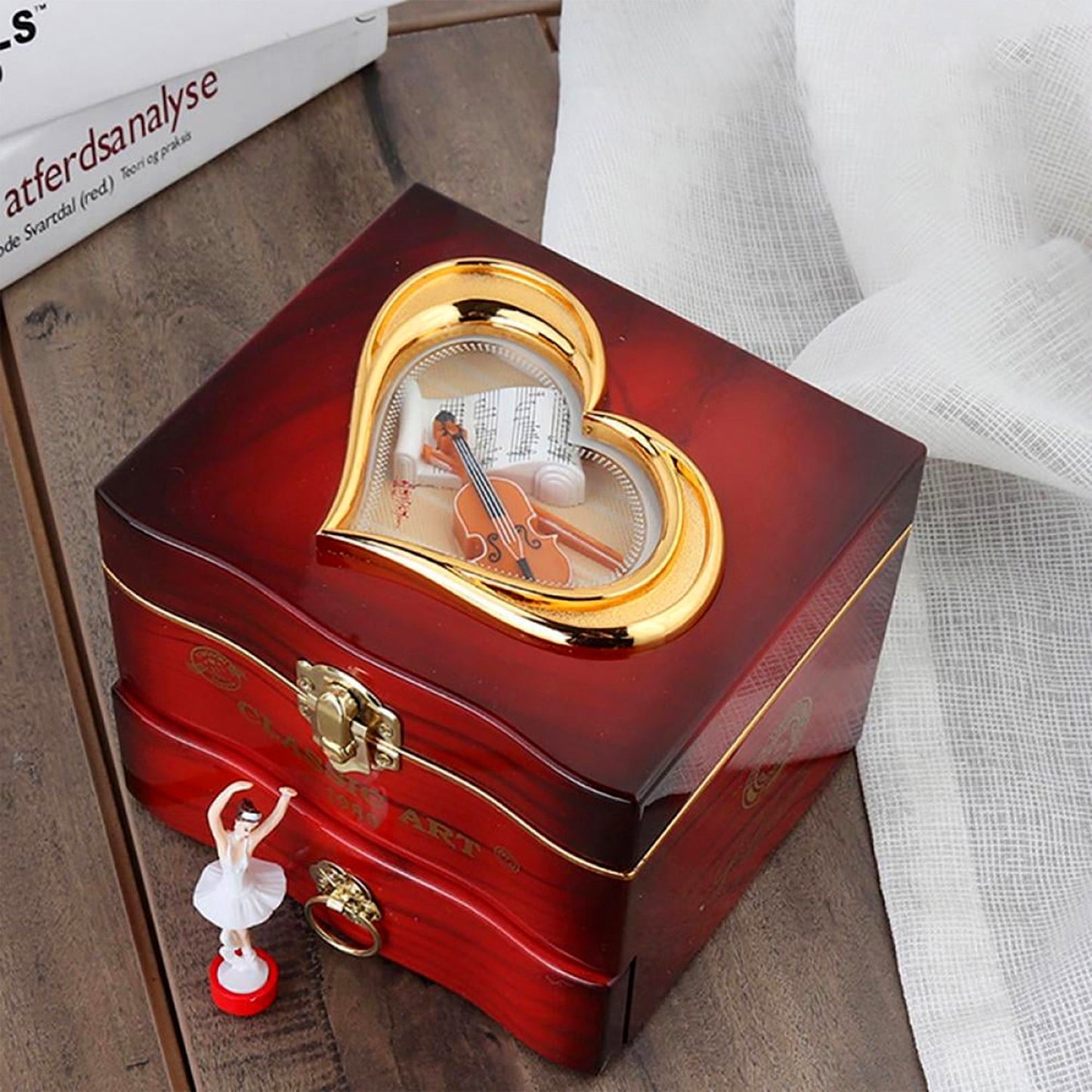 Dancer Ballerina Piano Music Box Hand Crank Music Plastic Box Gift (1 Pc) Your Brand