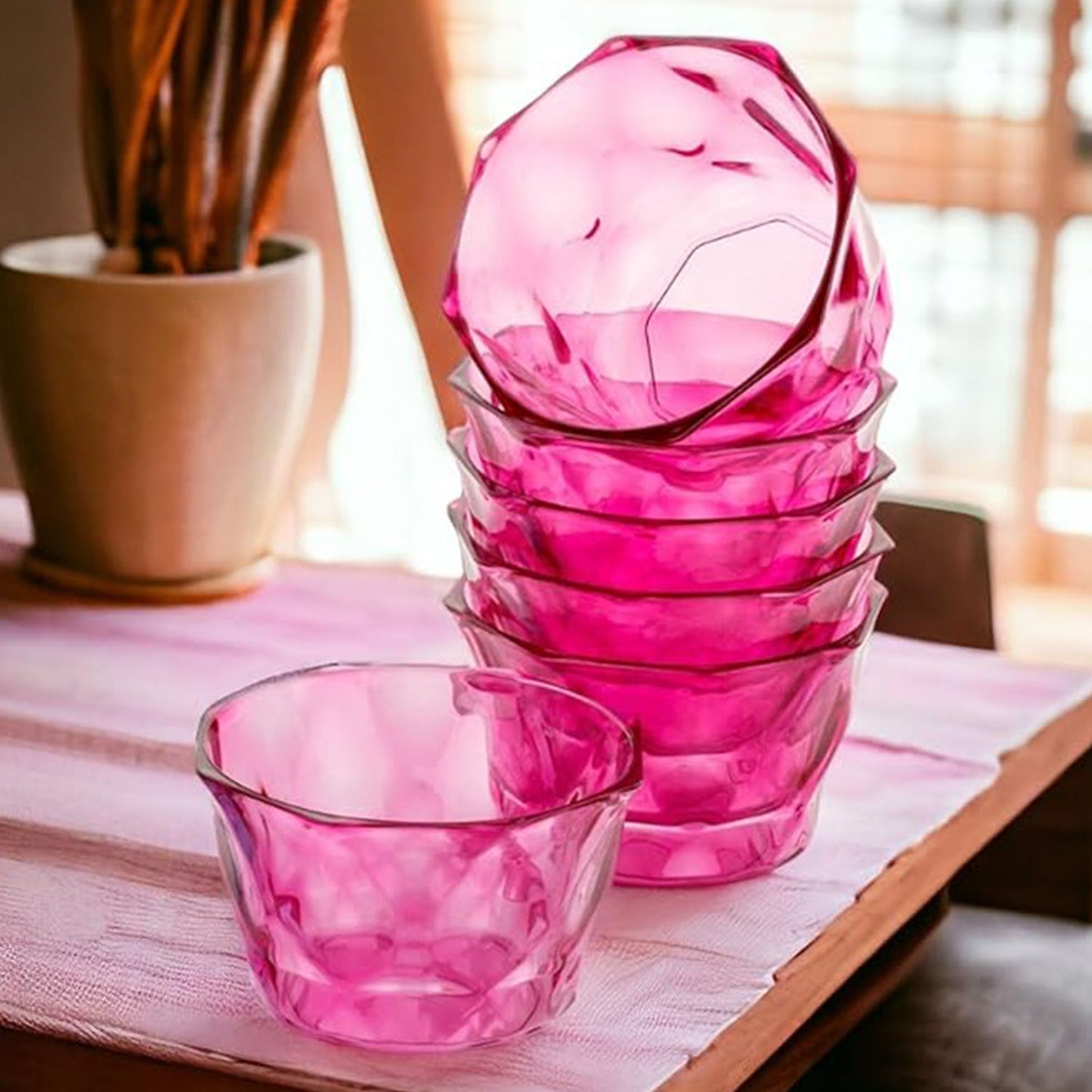 6pc Diamond shape ice cream bowl set Your Brand