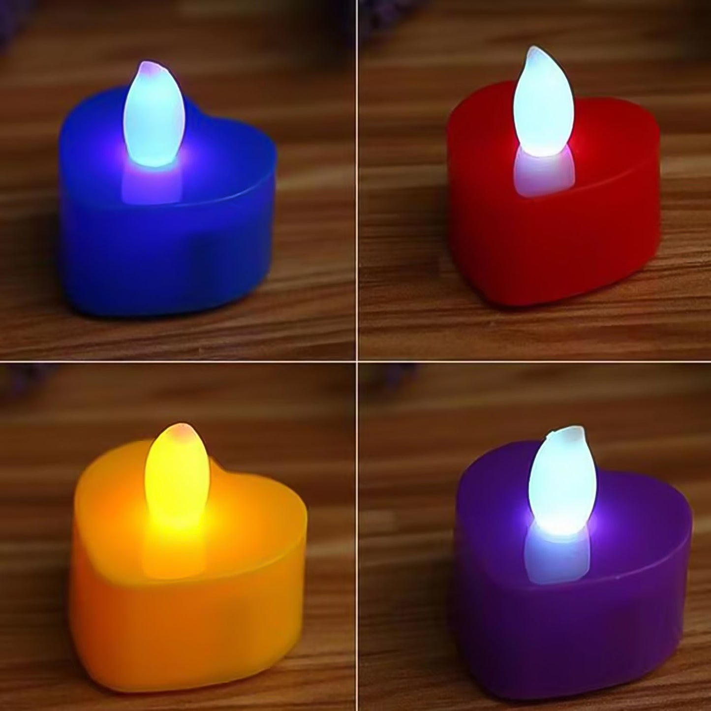 LED Tealights, Smokeless Plastic Decorative Candles, Diwali  (Pack Of 6 / Multicolor) Your Brand