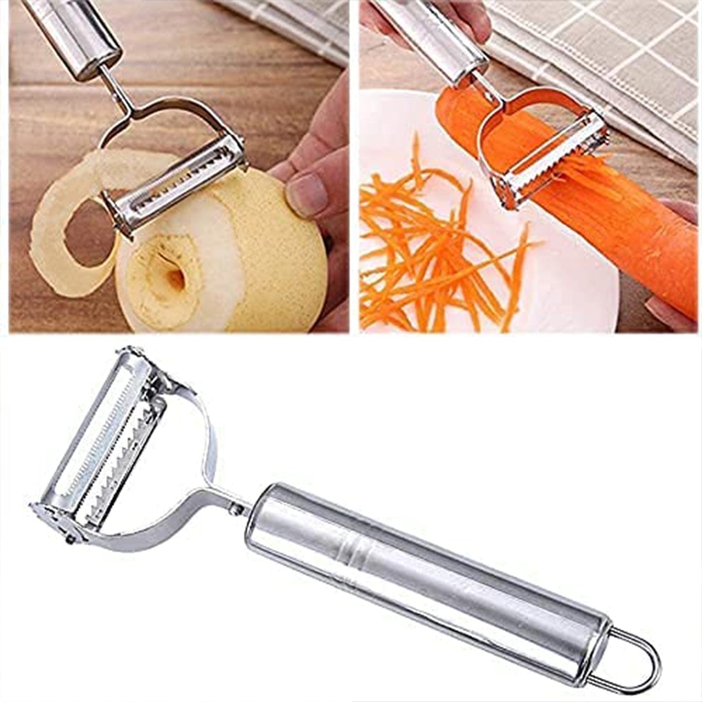 3 In 1 Stainless Steel Vegetable and Fruit Peeler Set (3 Pcs Set) Your Brand