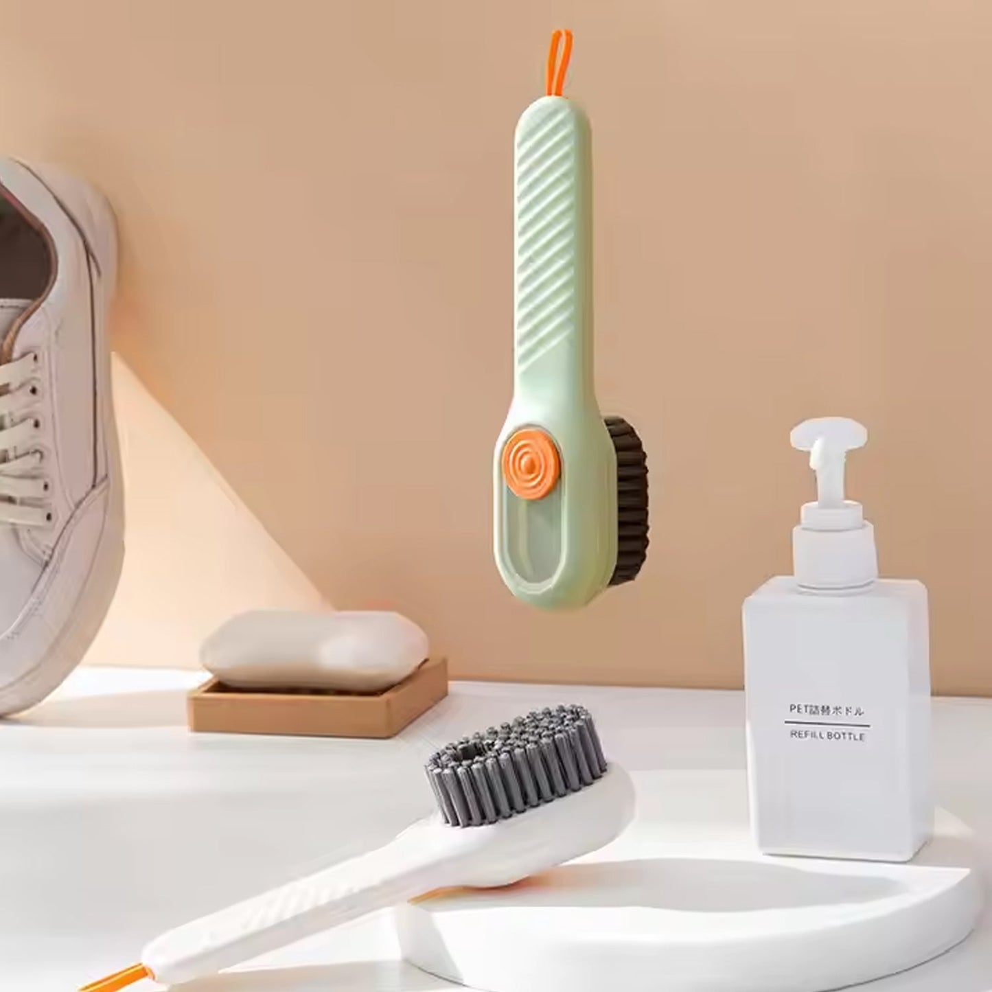 Multifunctional Scrubbing Brush with Liquid / Soap Dispenser (1 Pc) Your Brand