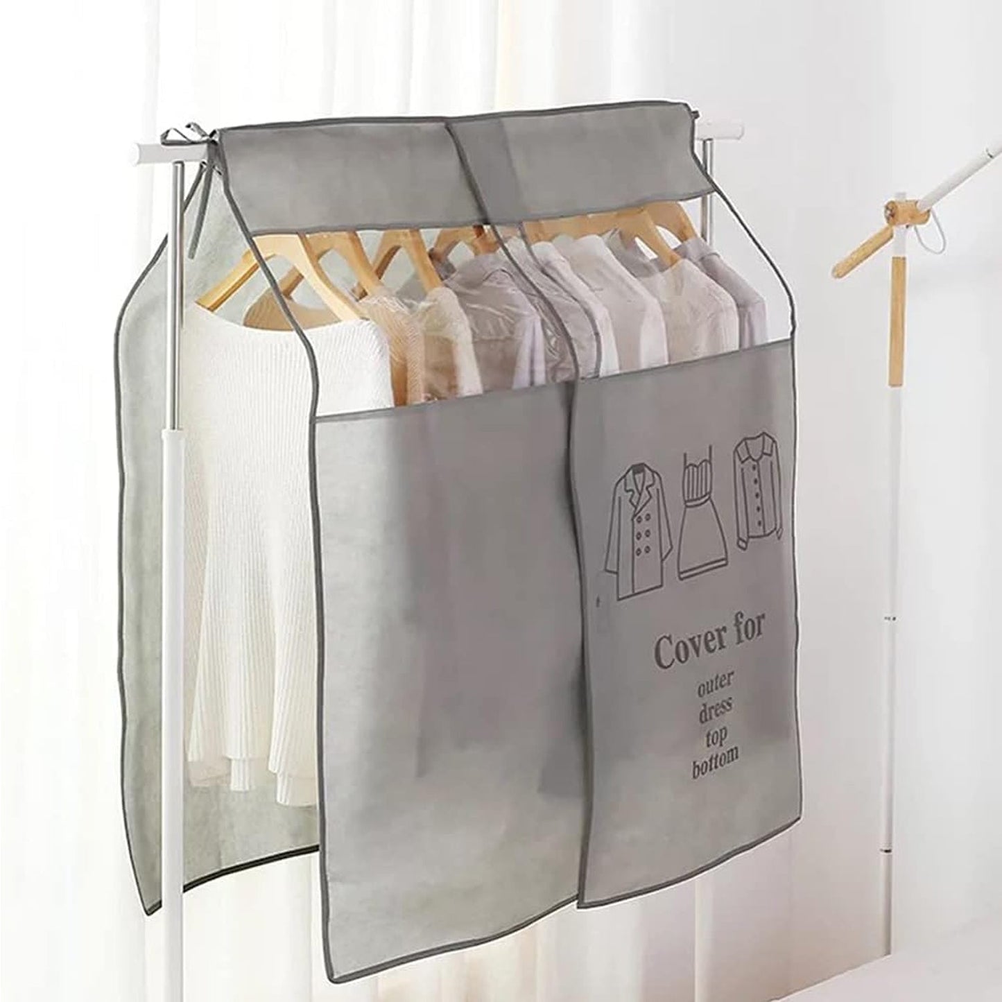 Hanging Garment Dust Cover for Clothes Rack (1 Pc) Your Brand