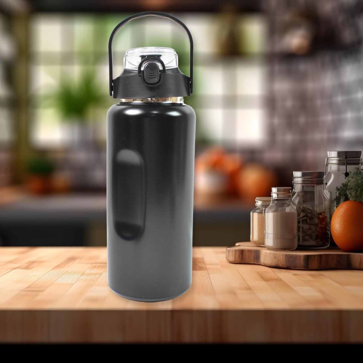 3 In 1 Stainless Steel Insulated Water Bottle, Double Wall Vacuum (3 Pcs Set / Different Size) Your Brand