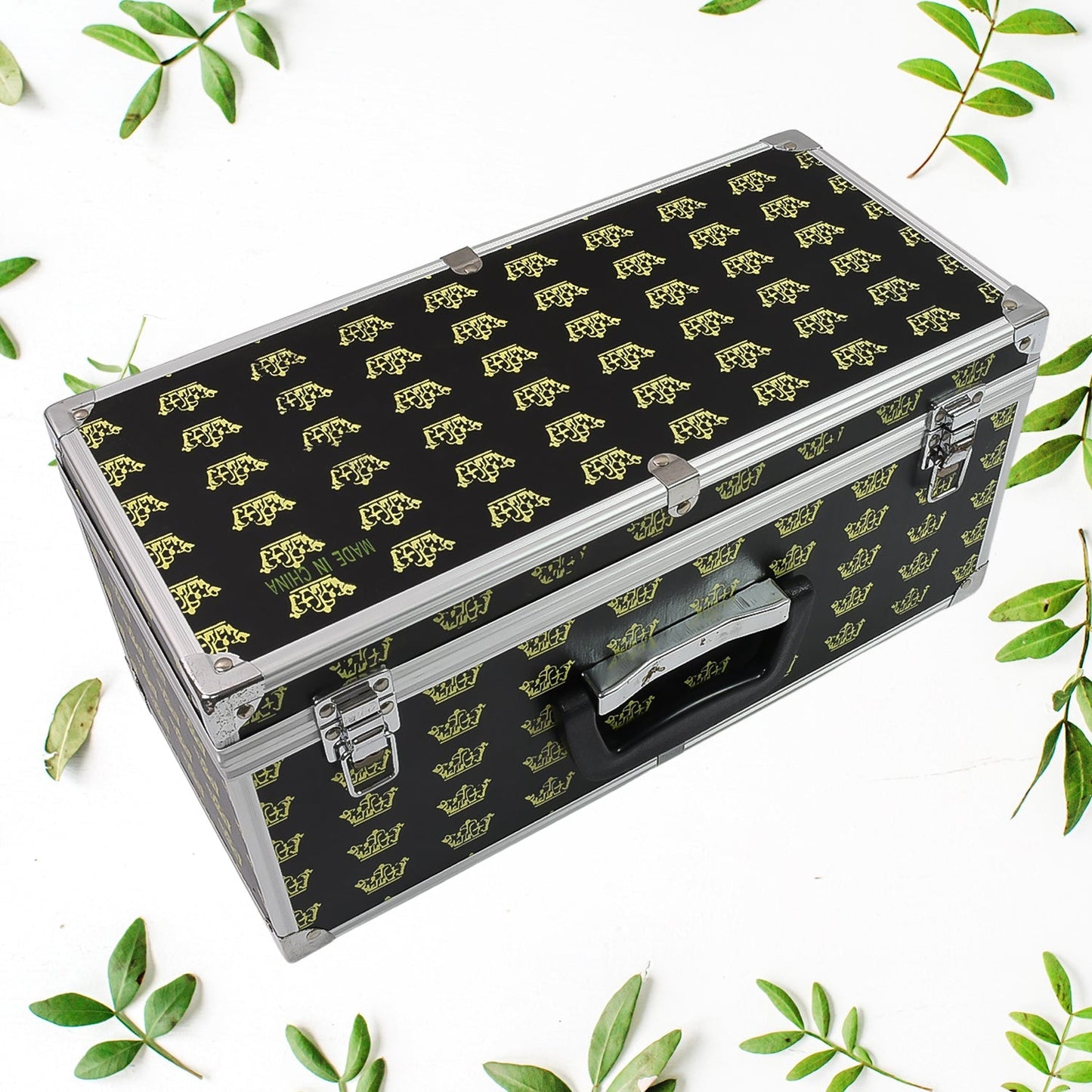 Wooden & Aluminium Multipurpose Portable Suitcase Travel Tool Box (38×17×18 Cm / 1 Pc) Your Brand