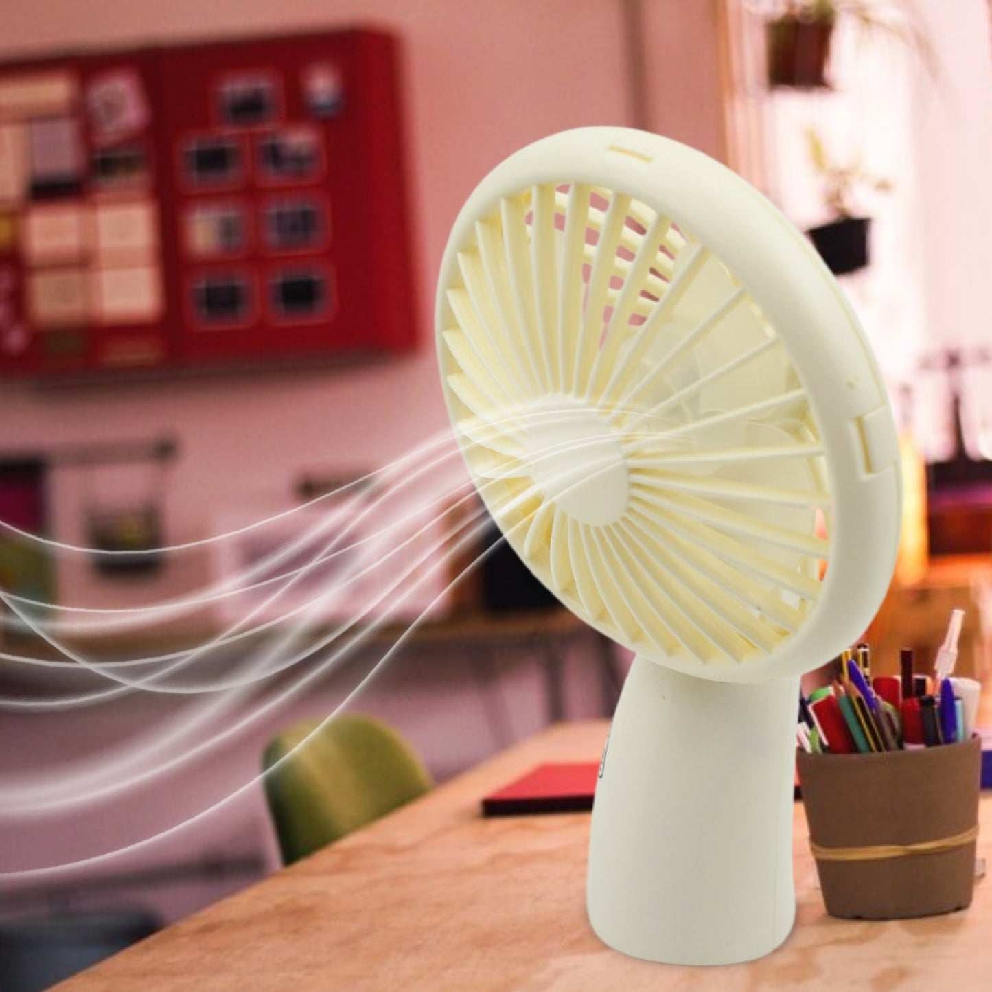 Mini Handheld Fan, Portable Rechargeable Mini Fan, Portable Easy to Carry, for Home, Office, Travel and Outdoor Use (1 Pc) Your Brand