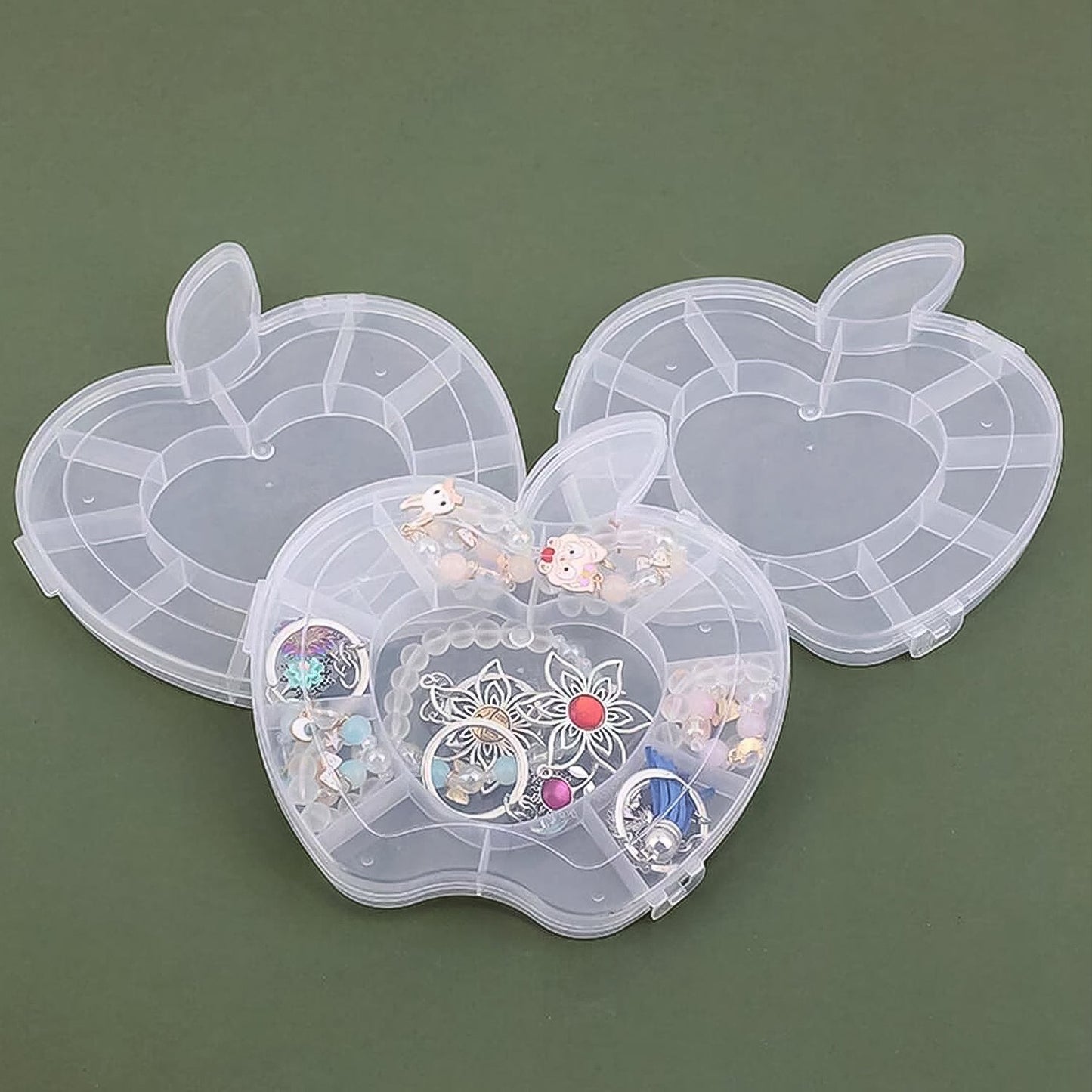Plastic Apple Shape Jewellery Storage Box (1 Pc) Your Brand
