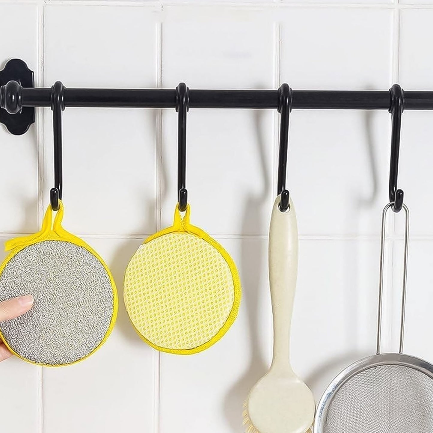 Double Side Dishwashing Sponge Dish Washing Brush (1 Pc) Your Brand