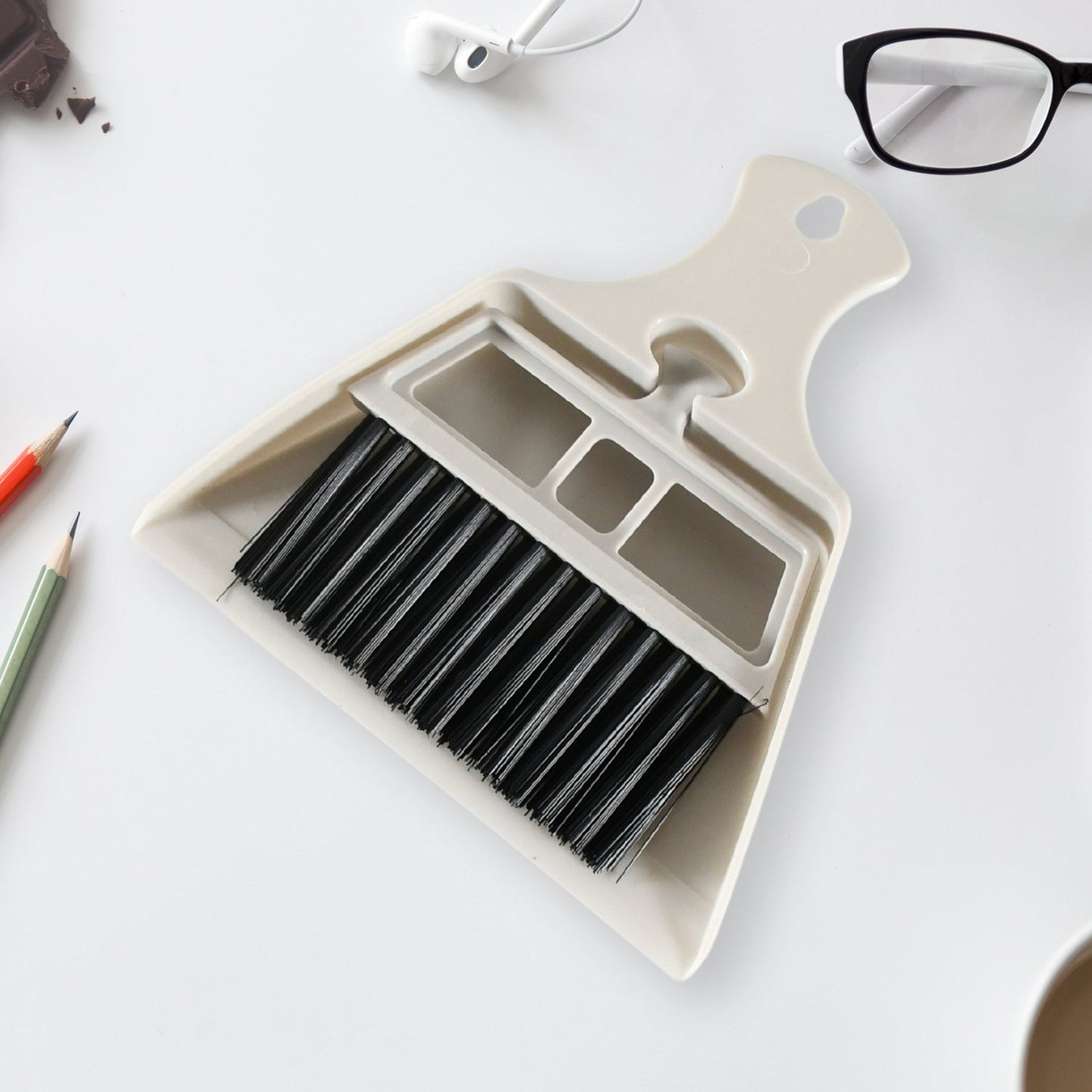 Dustpan Supdi with Brush, Dustpan For Car Office Desk, Wardrobe, Dinning Table, laptop, Keyboard Cleaning, Multipurpose Cleaning , Supdi Your Brand