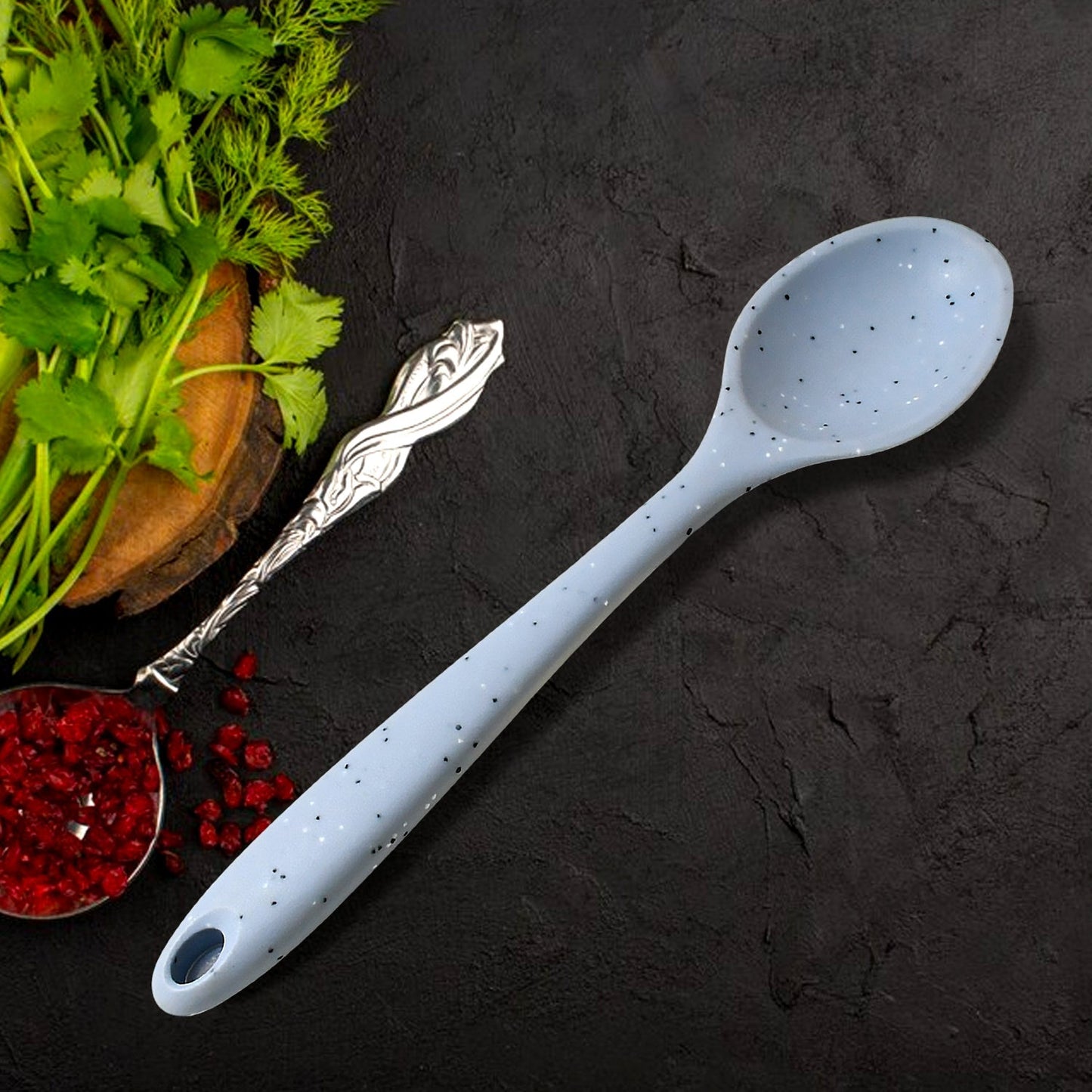 Multipurpose Silicone Spoon, Silicone Basting Spoon Non-Stick Kitchen Utensils Household Heat-Resistant Non Stick Spoons Kitchen Cookware Items For Cooking and Baking (6 Pcs Set) Your Brand