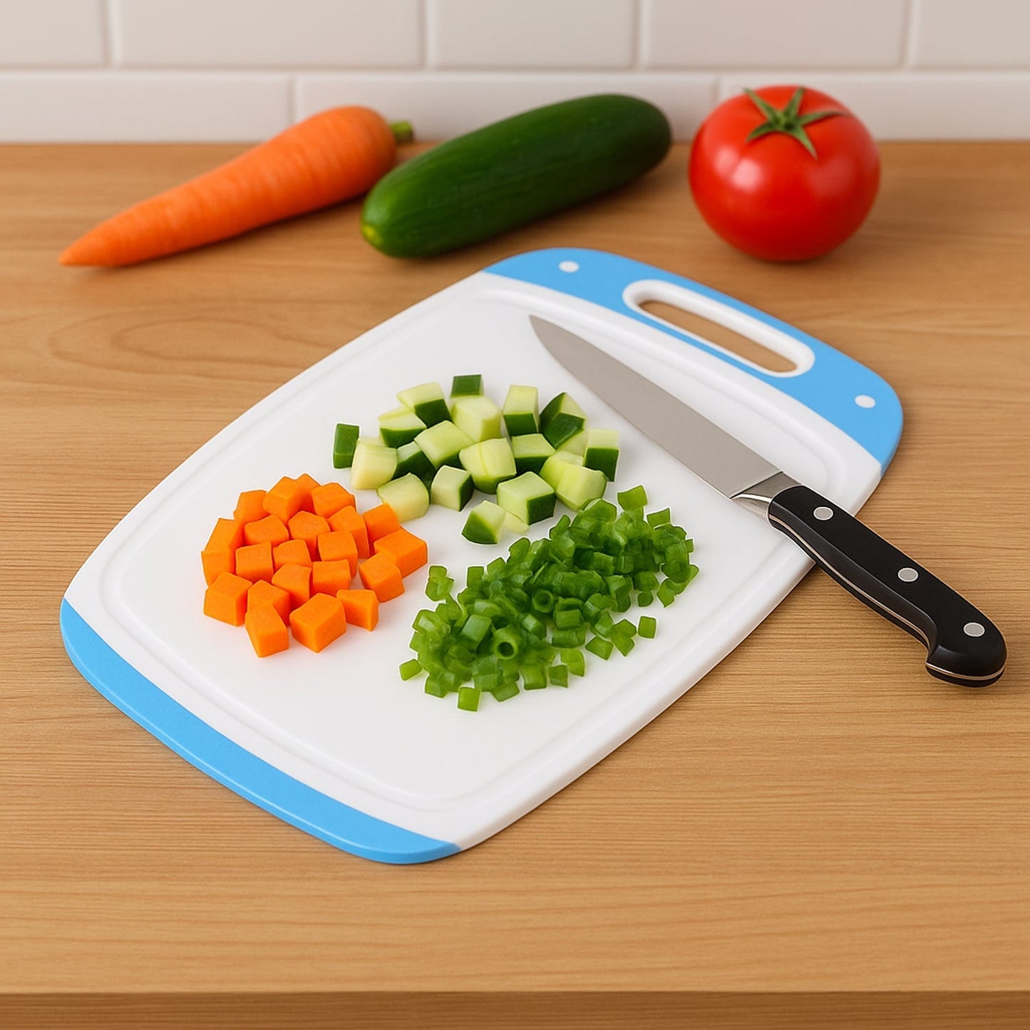 Ganesh Vegetables and Fruits Cutting Chopping Board Plastic Chopper Cutter Board (1 Pc) Your Brand