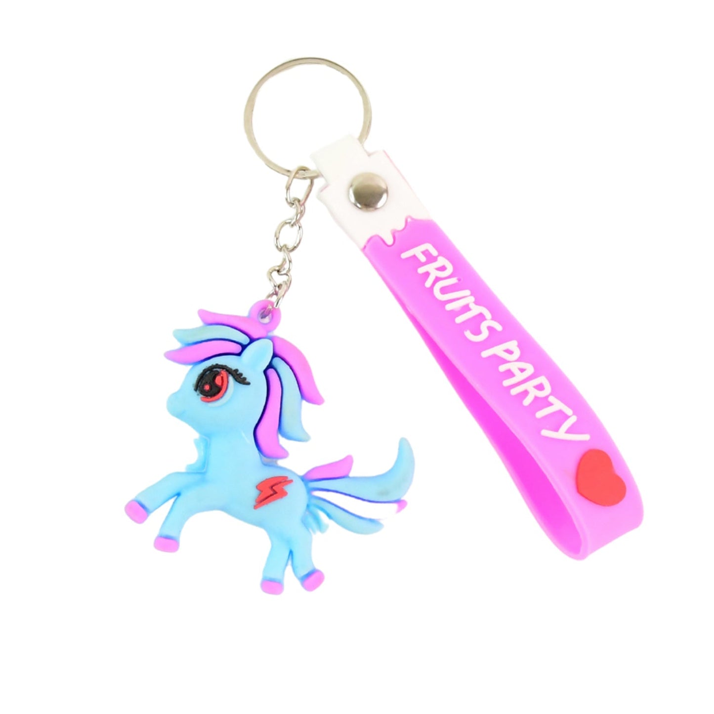 Cute Cartoon Unicorn Keychain with Silicone Strap (1 Pc / Mix design) Your Brand