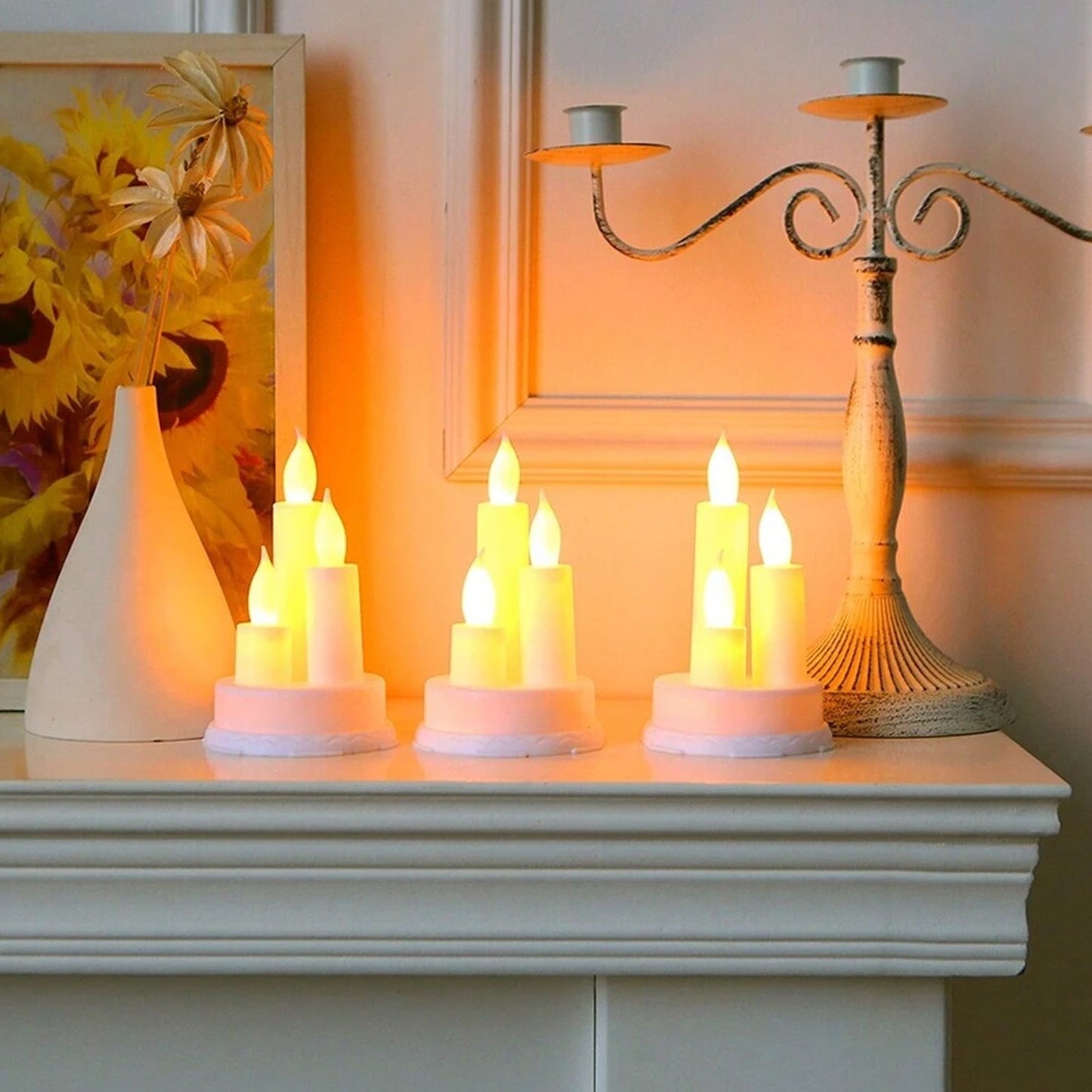 LED Taper Candles, Diwali (1 Pc) Your Brand