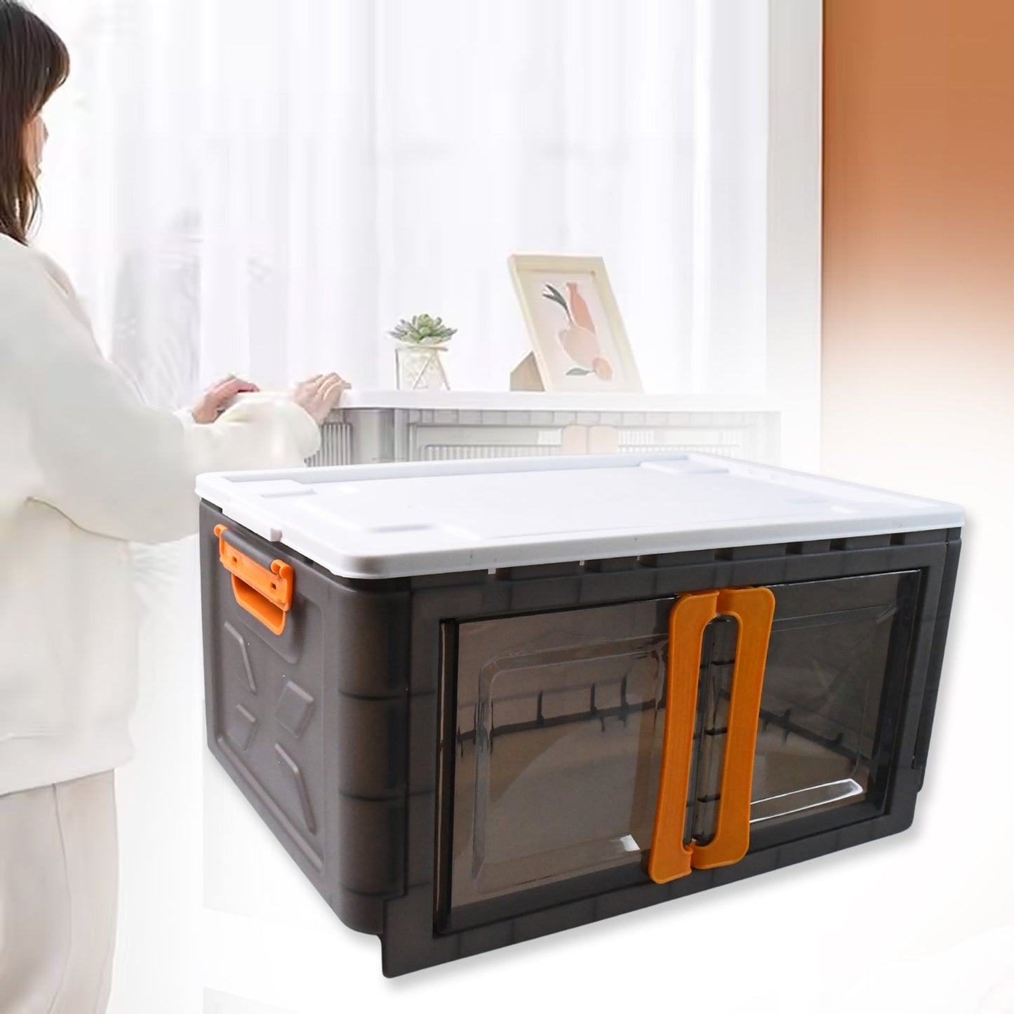 Plastic Folding Wardrobe Storage Organizer (1 Layer / 1 Pc) Your Brand