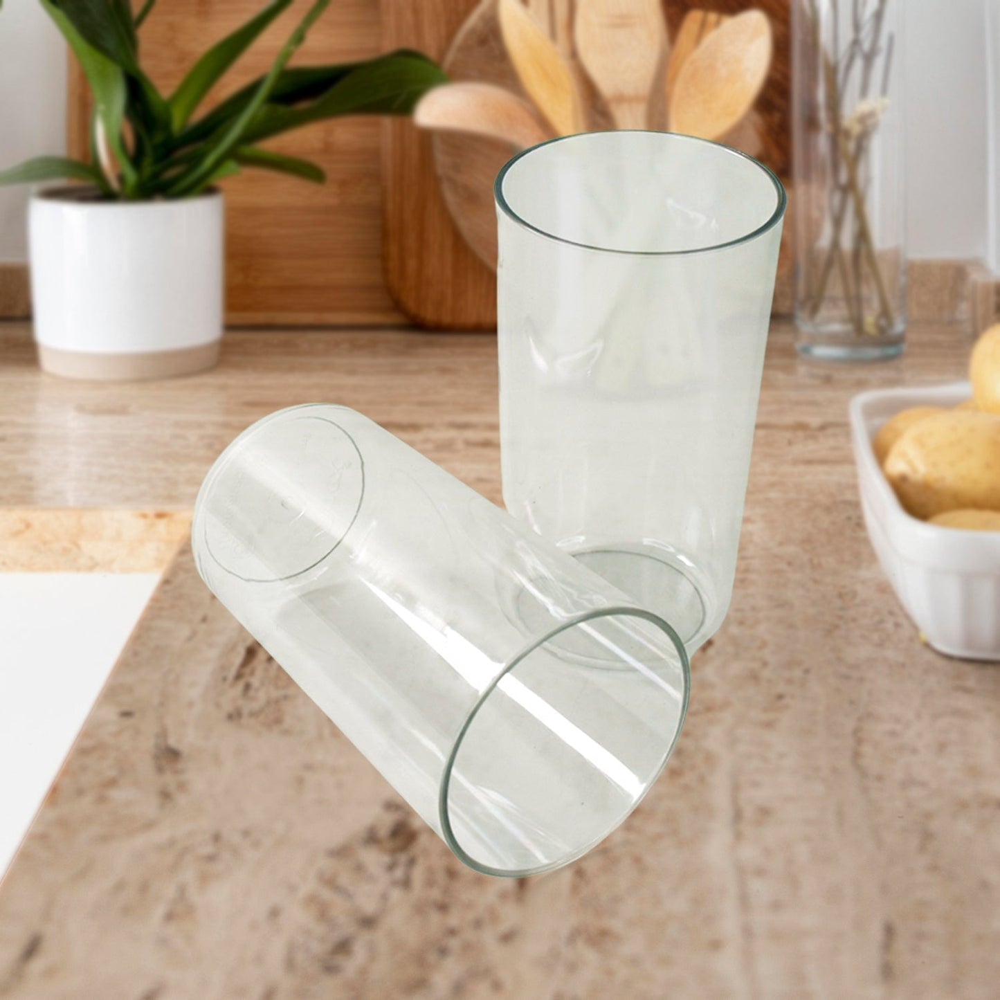 Apex Clear Plastic Tumbler / Glass Set – 6-Piece Unbreakable Your Brand