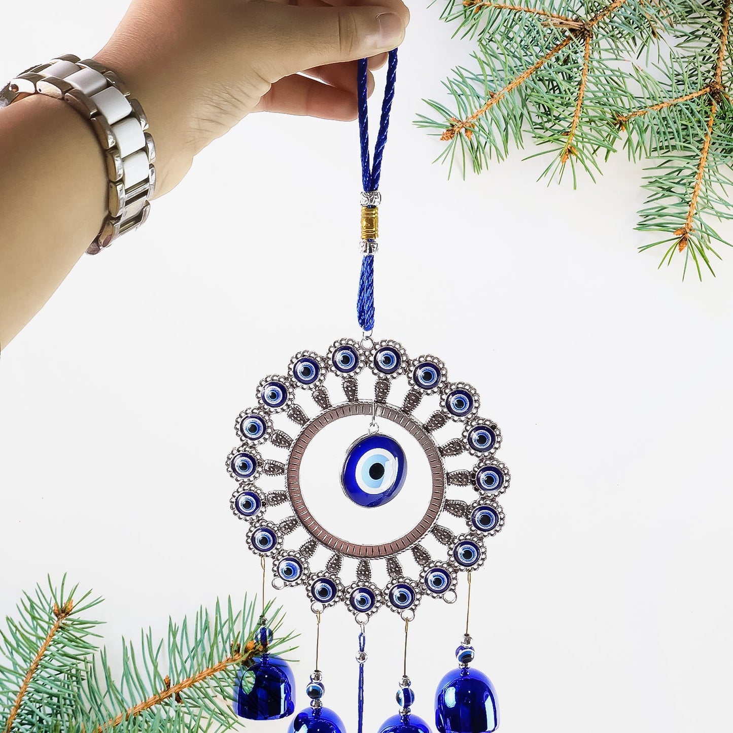 Decorative OM Evil Eye Wind Chime Wall Hanging (Mix Desin & 1 Pc) Your Brand