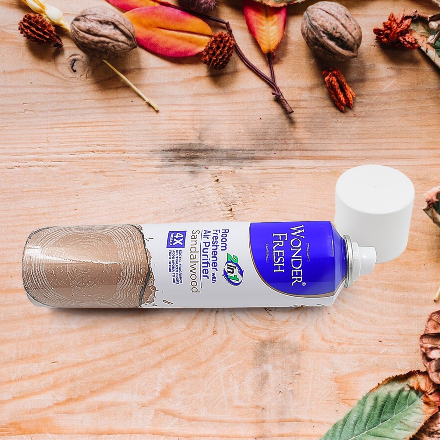 Fresh Air Freshener Spray, Sandalwood Fragrance | Long Lasting Fragrance for Home & Office (Mix Fragrance / 125 Gm) Your Brand