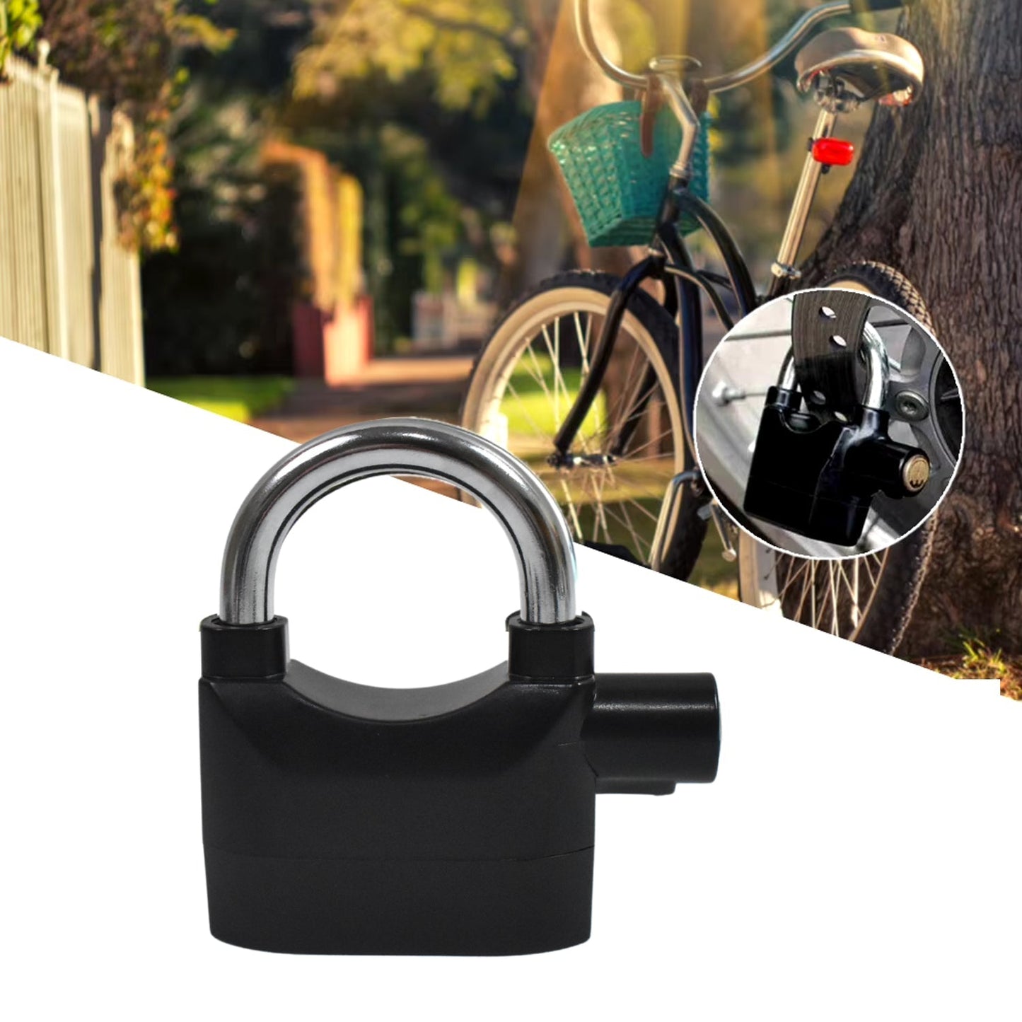 Plastic Body Waterproof Siren Alarm Smart Alarm Lock & 3 Keys (1 Set) Your Brand