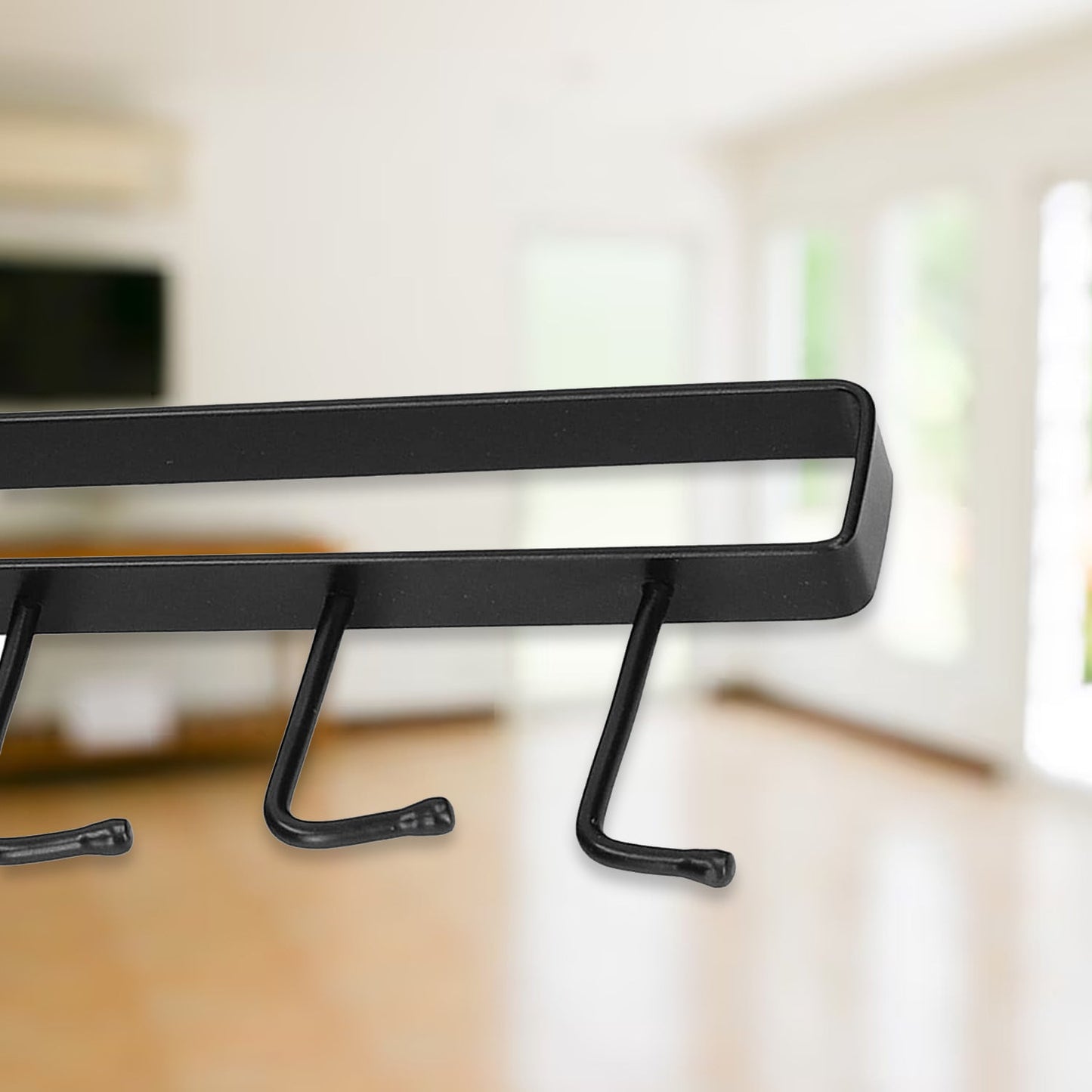 Metal Multifunctional Cabinet Storage Organize 6 Hook Rack For Hanging (1 Pc / Big) Your Brand
