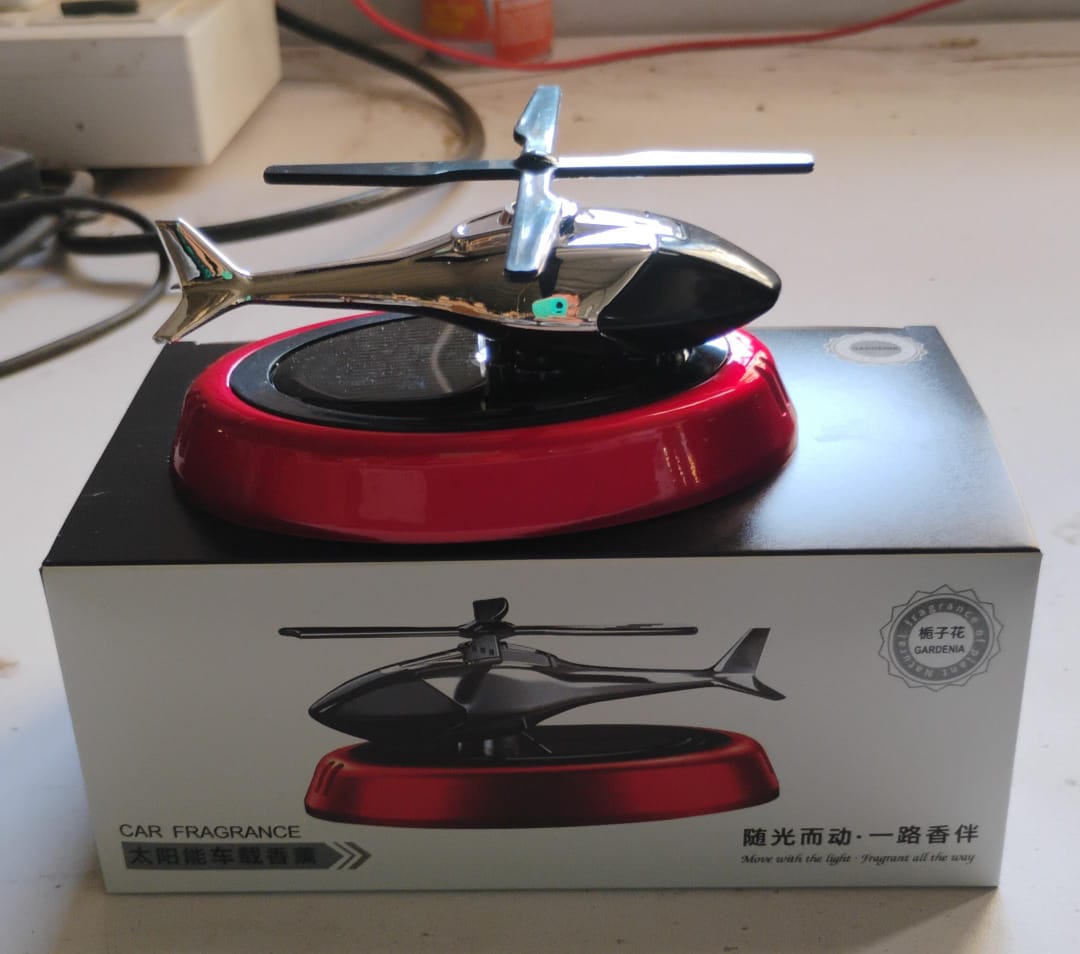 Solar-Powered Rotating Helicopter Car Air Freshener Your Brand