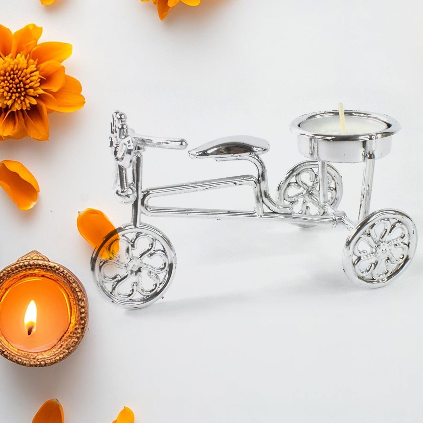 Cycle Tealight Holder / Candle Holder Decorative Candle, Diwali (1 Pc) Your Brand