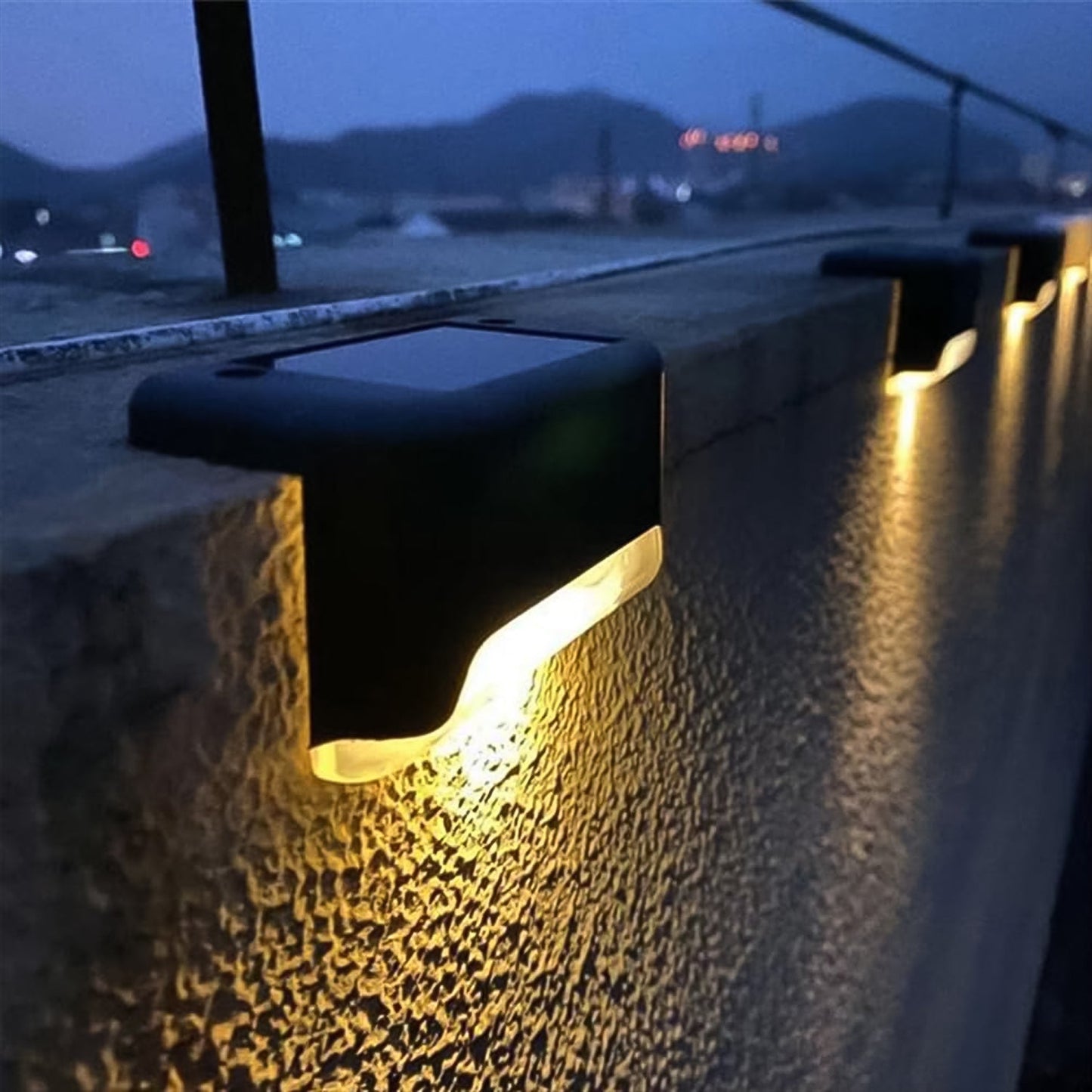 4-Piece Solar Waterproof Garden, Stair & Railing Lights Your Brand