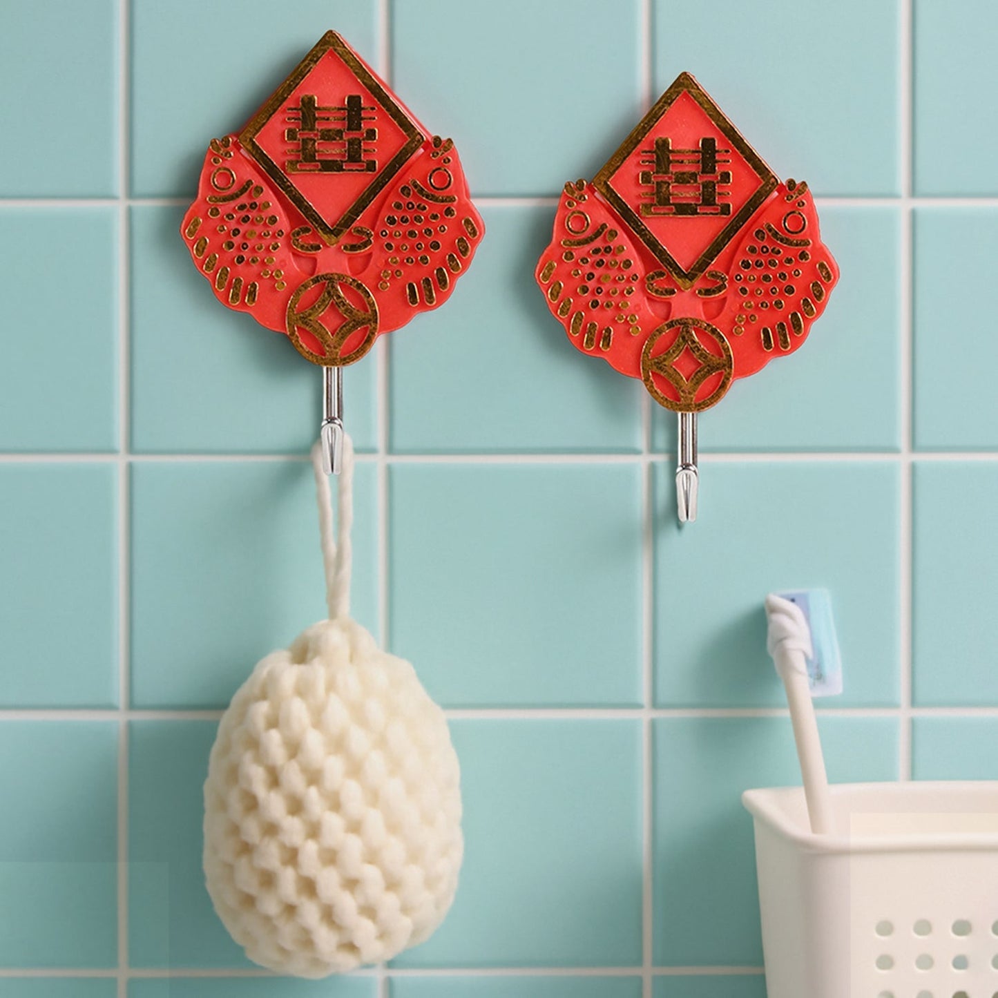 Multipurpose Self-Adhesive Hooks (Heavy Duty): Bathroom, Kitchen, Office Your Brand