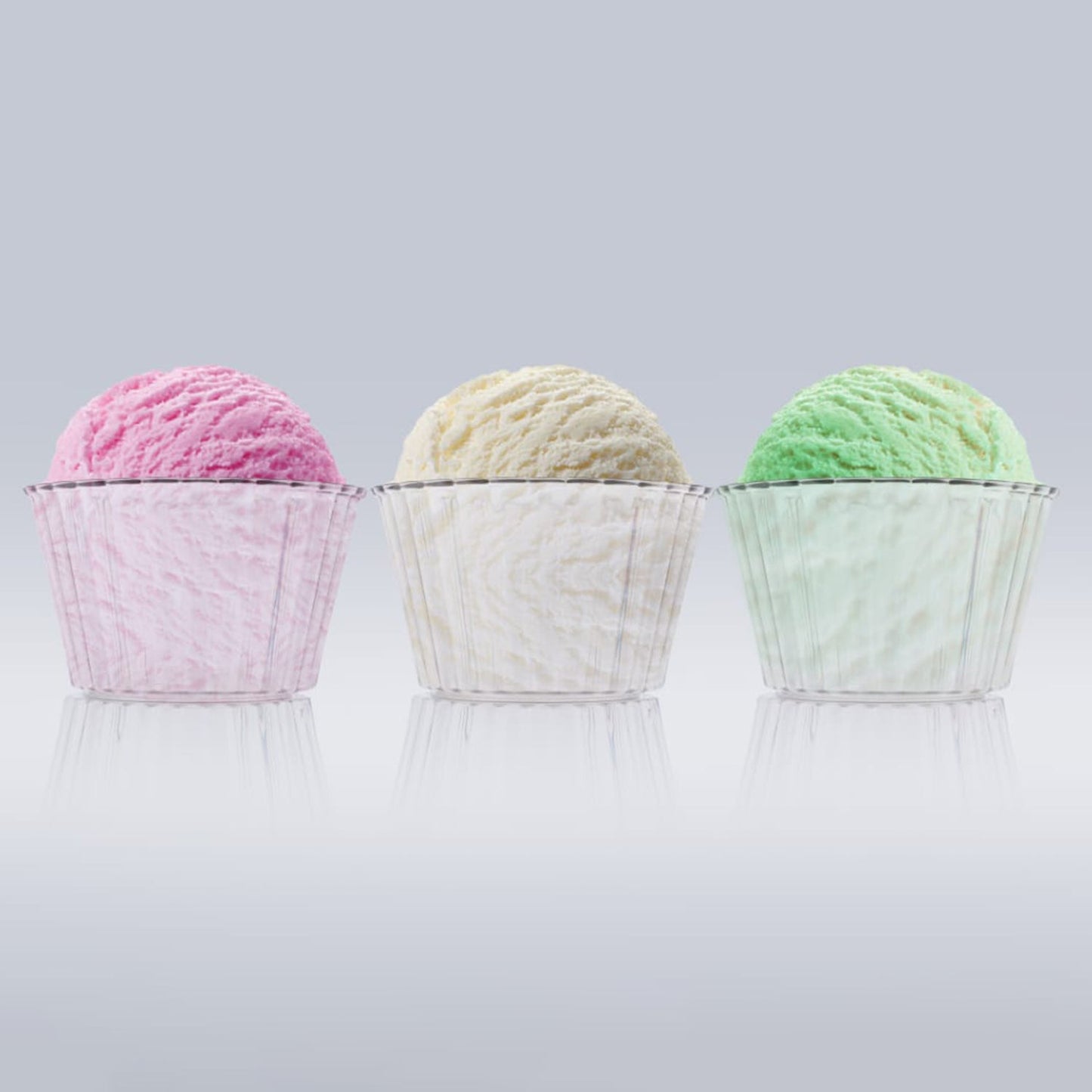 Premium Transparent Plastic Dessert Bowl Set – 6 Pieces Your Brand