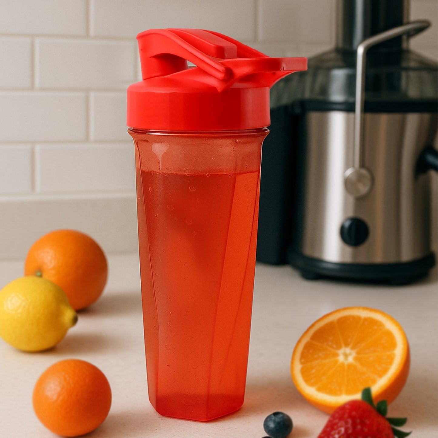Supermom Manual Stirring Fitness Shaker Bottle with Hand Crank Approx 800 ML (1 Pc) Your Brand