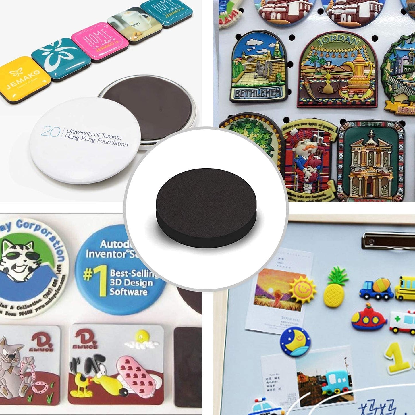Magnets with Adhesive Backing Magnetic Tape Magnet Strips (18 Pcs Set) Your Brand