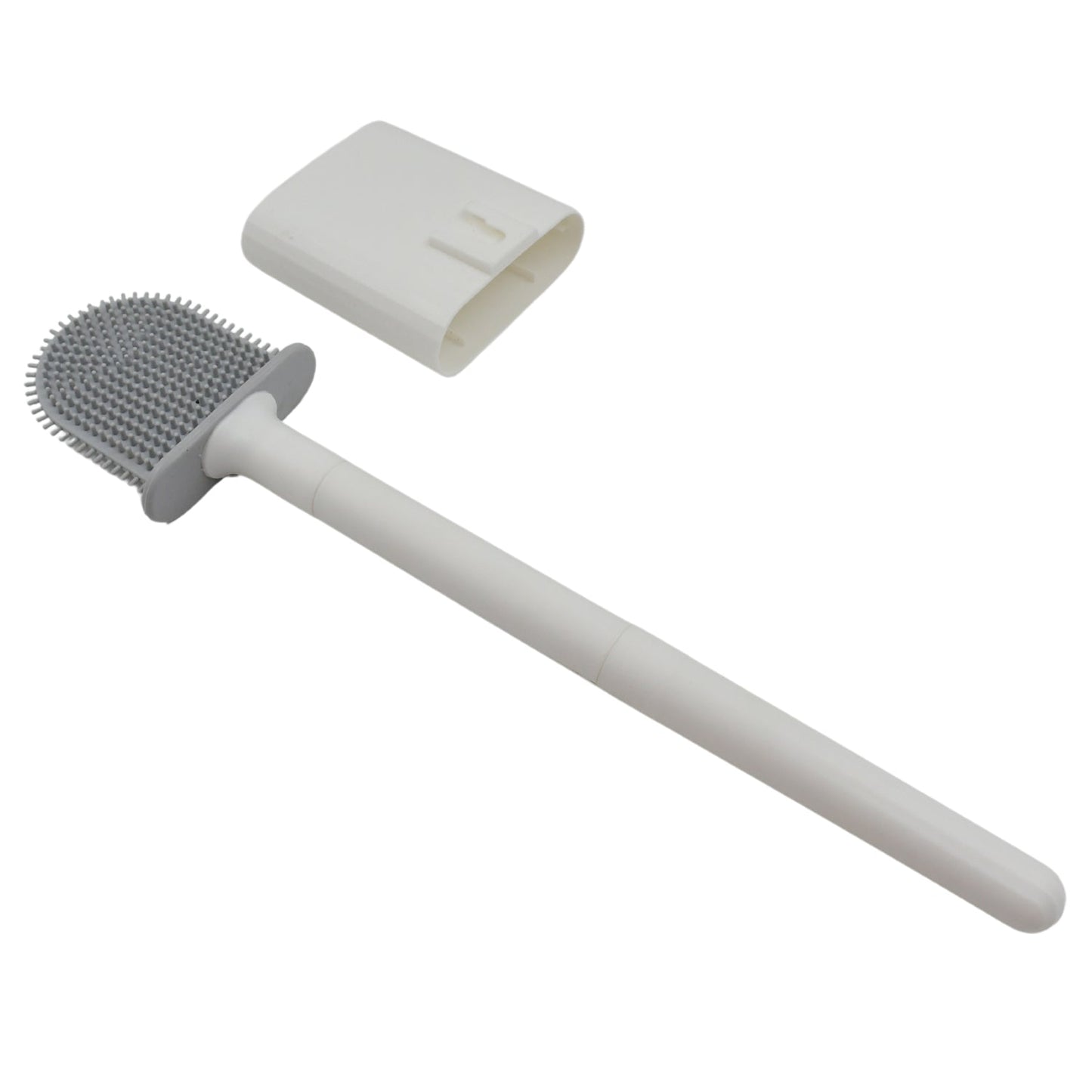 Portable Silicone Toilet Brush – Wall-Mounted, Anti-Drip Cleaner with Non-Slip Handle Your Brand