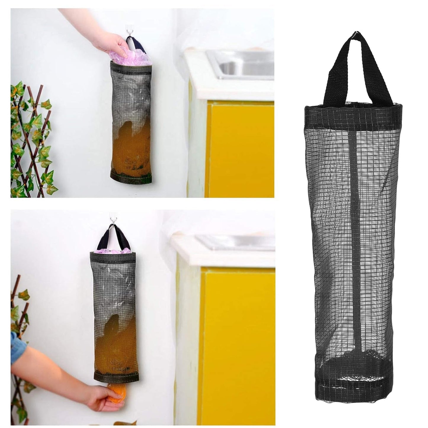 Hanging Waste Bag Holder, Garbage Bag Storage Bag, Widening Handle Hanging Sturdy for Store Garbage Bags Home Store Debris Kitchen, Bedroom Large Capacity for Restaurant (1 Pc) Your Brand