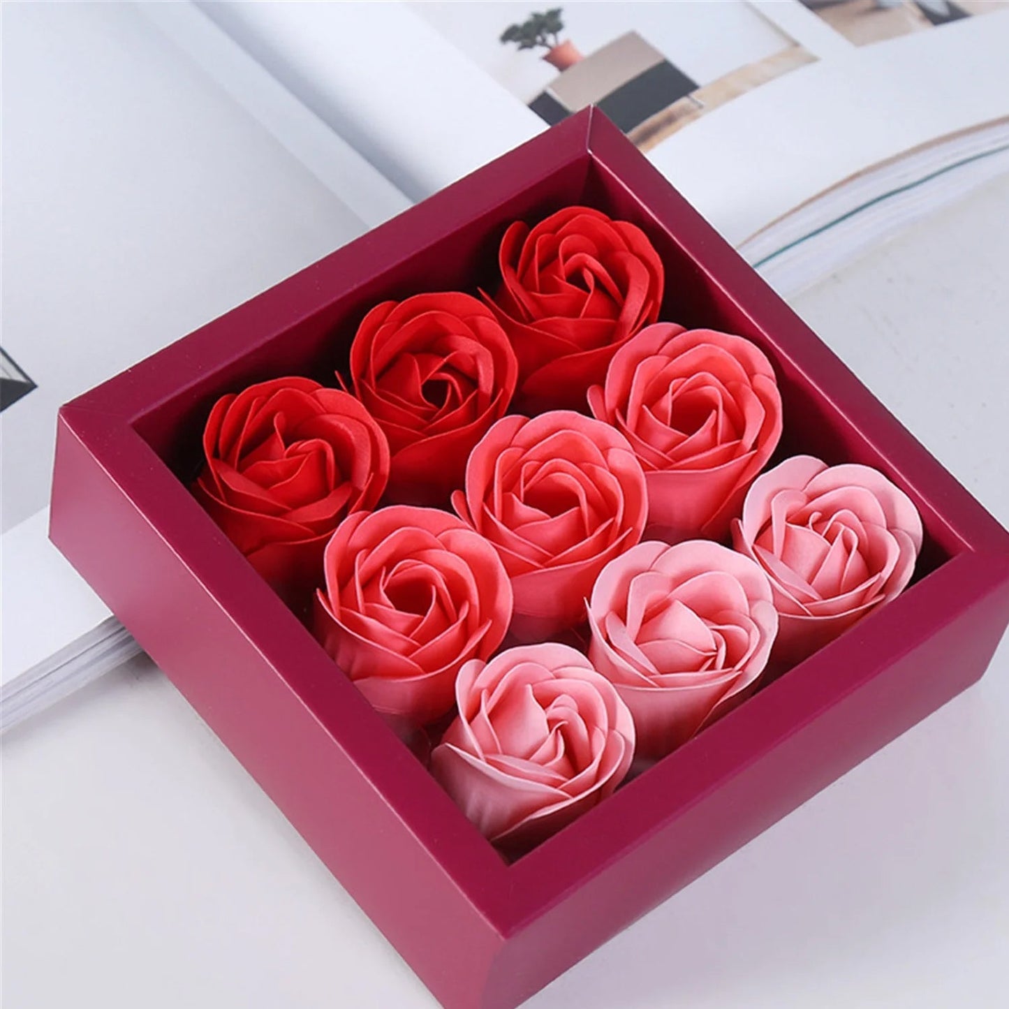 9 Pc Rose Flower Bath Soap (9 Pcs Set) Your Brand