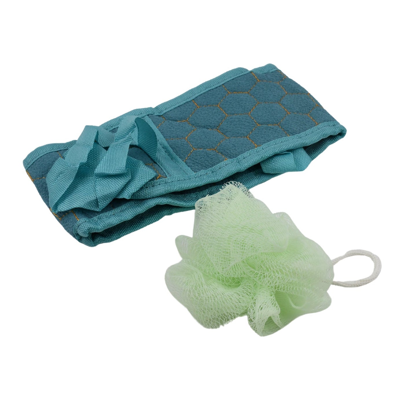 Bath Shower Scrubber Set – Dual-Sided Loofah Sponge & Bath Brush for Deep Clean (2 Pcs) Your Brand