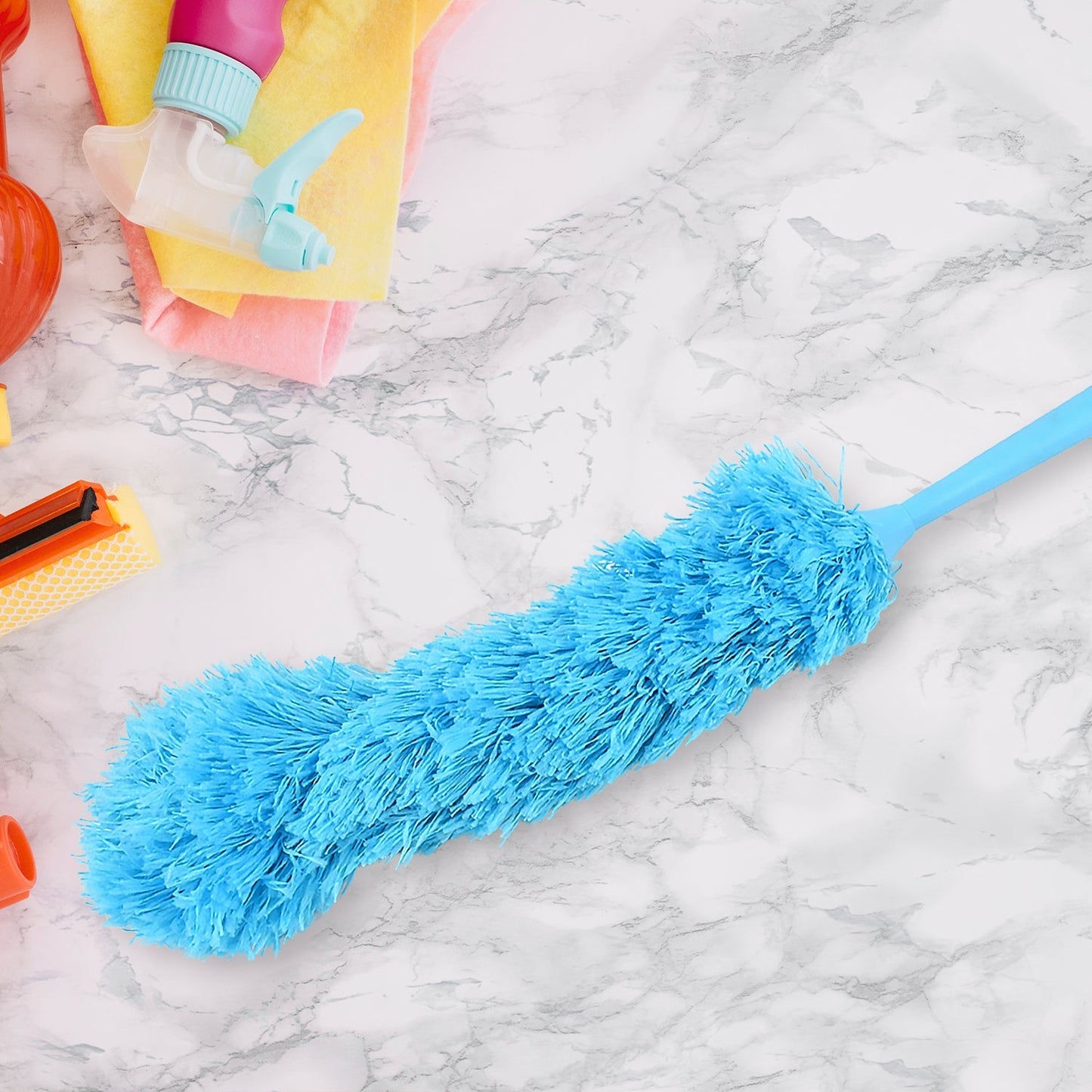 Adjustable Long Handle Microfiber Dust Brush – Foldable Ceiling & Appliance Cleaner Your Brand