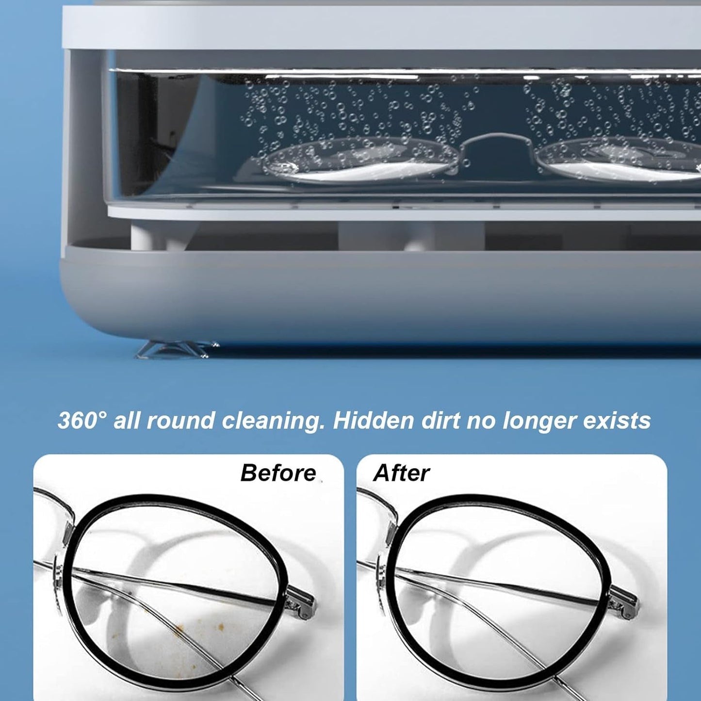 Ultrasonic Jewellery Cleaner – Portable High-Frequency Cleaning Machine (Battery Not Included) Your Brand