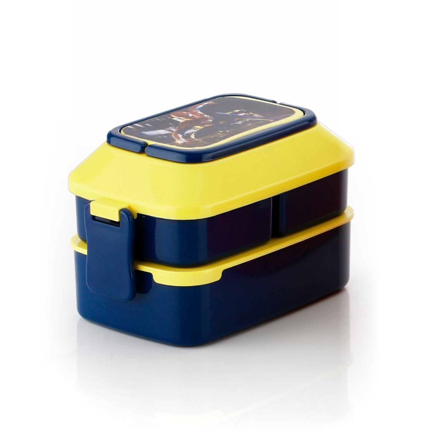 5621 Double Layer Lunch Box Stylish Lid Lunch Box With Fork & Spoon Lunch Box For Children School Lunch Box Your Brand