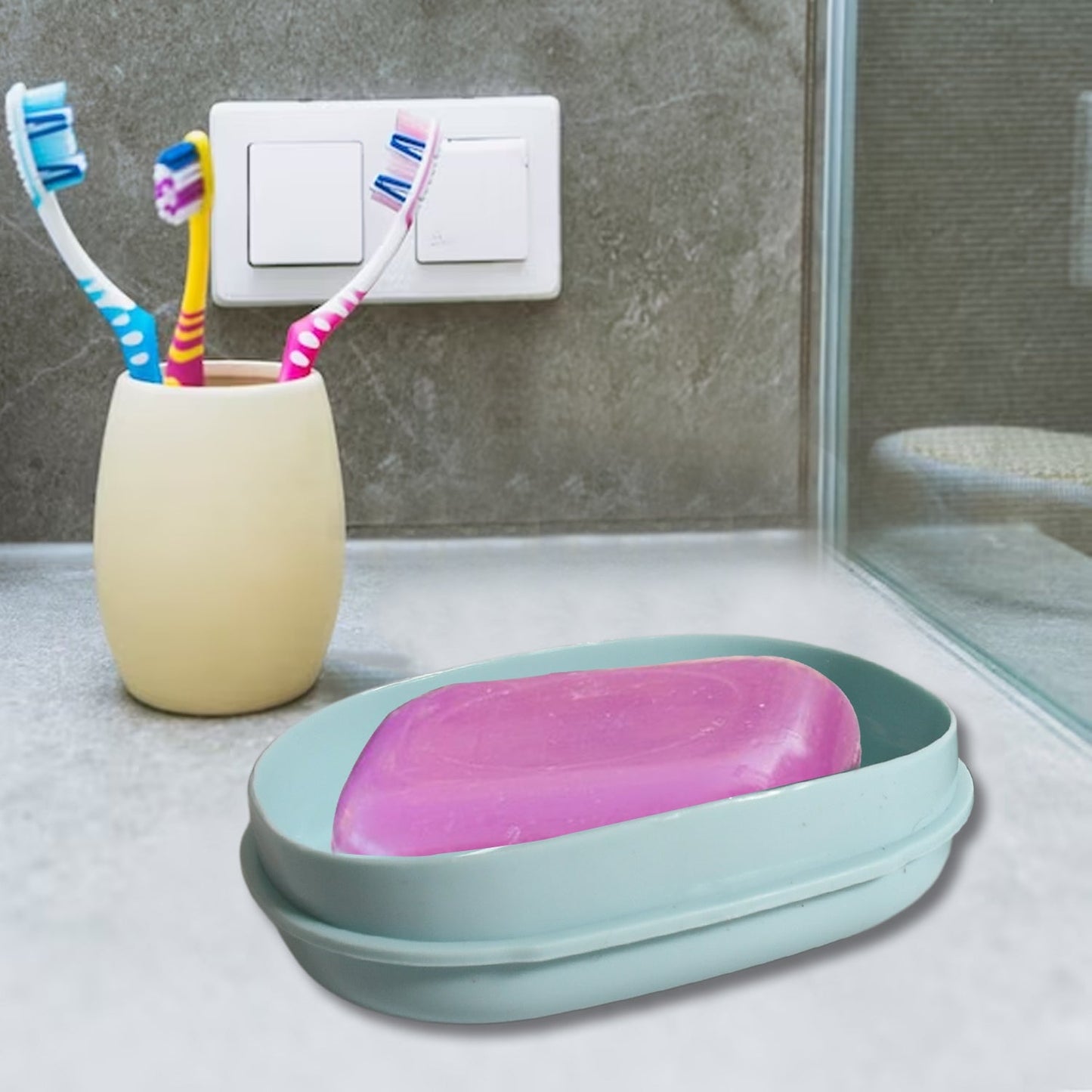 Soap Container, Soap Box Household Kitchen and Bathroom Can Use PP Material Drain Box, Soap Dish, for Bathroom Shower Home Outdoor Camping ,Sabudani (1 Pc) Your Brand
