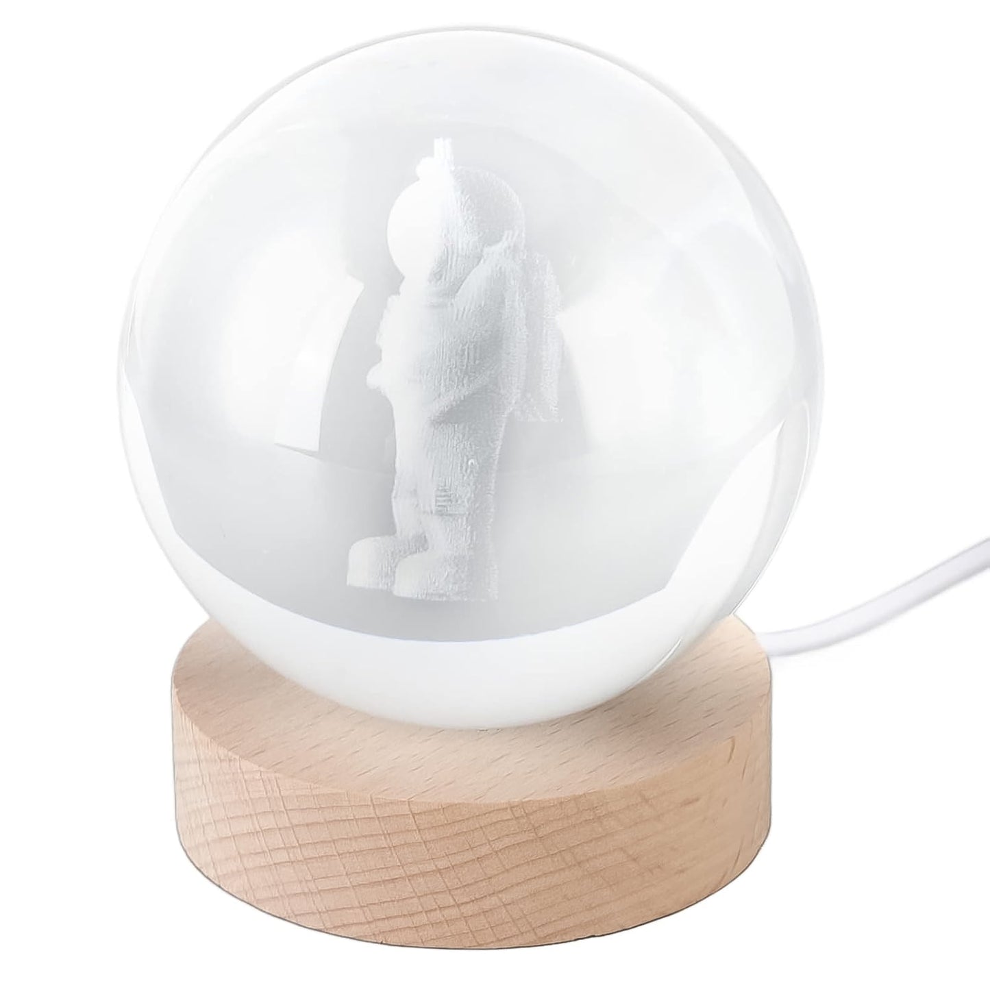 Moon 3D Crystal Ball Lamps with Base For Bedroom 3D Lamps (1 Pc) Your Brand